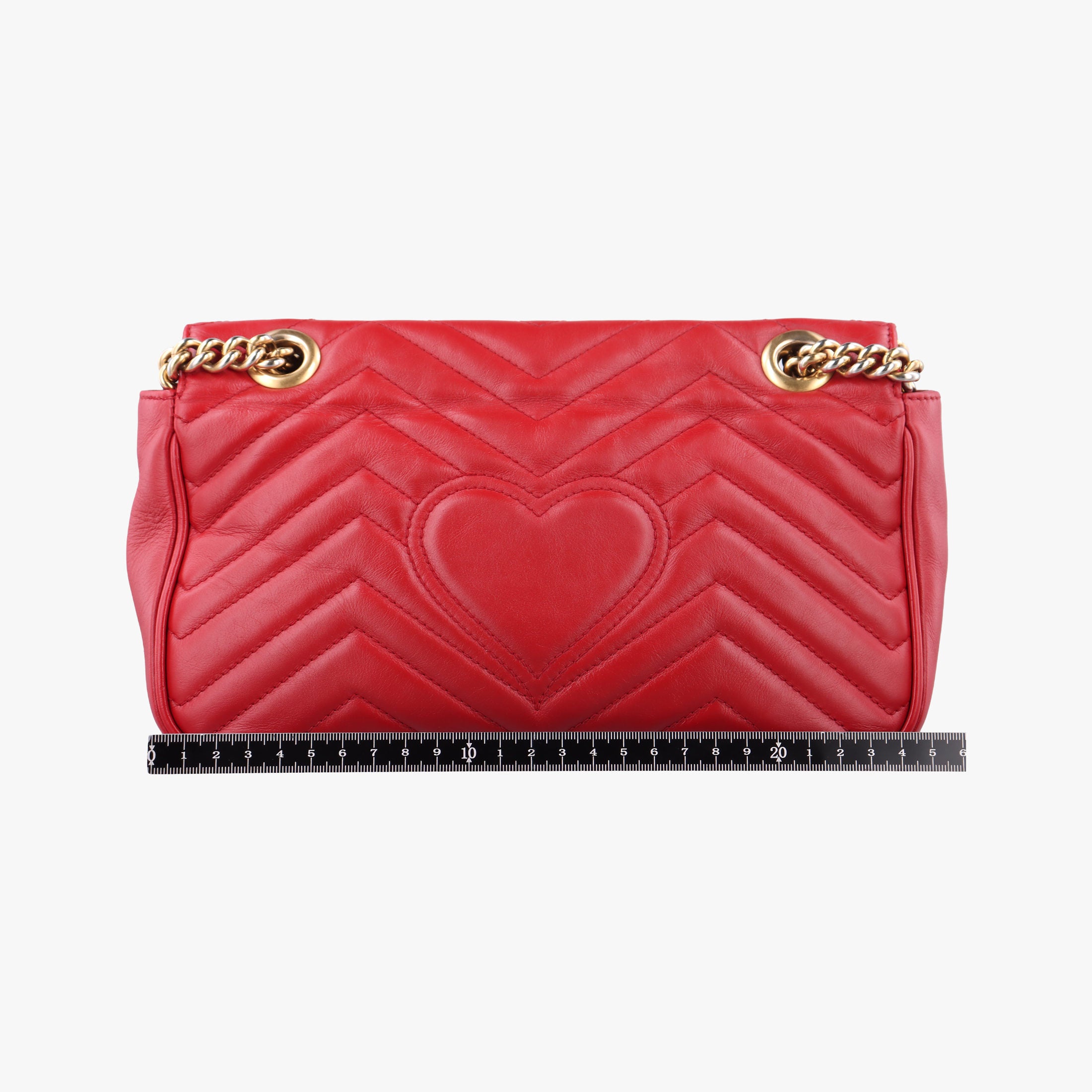 GG Marmont Red Leather 443497 E022040071GGマーモント レッド レザー 443497 E022040071