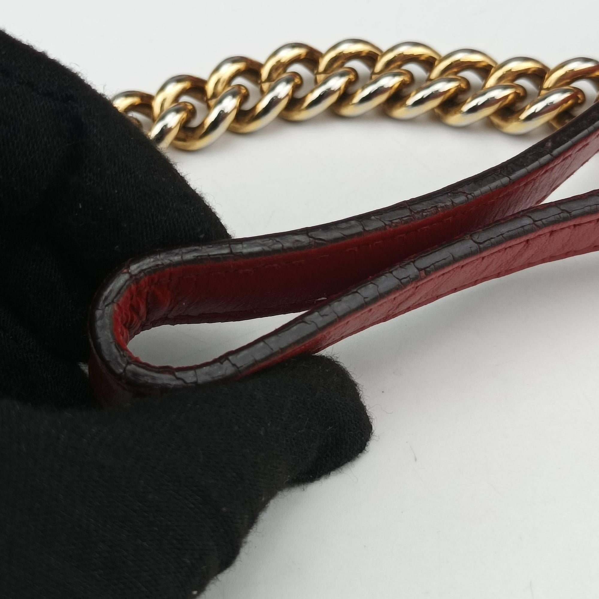 GG Marmont Red Leather 443497 E022040071GGマーモント レッド レザー 443497 E022040071