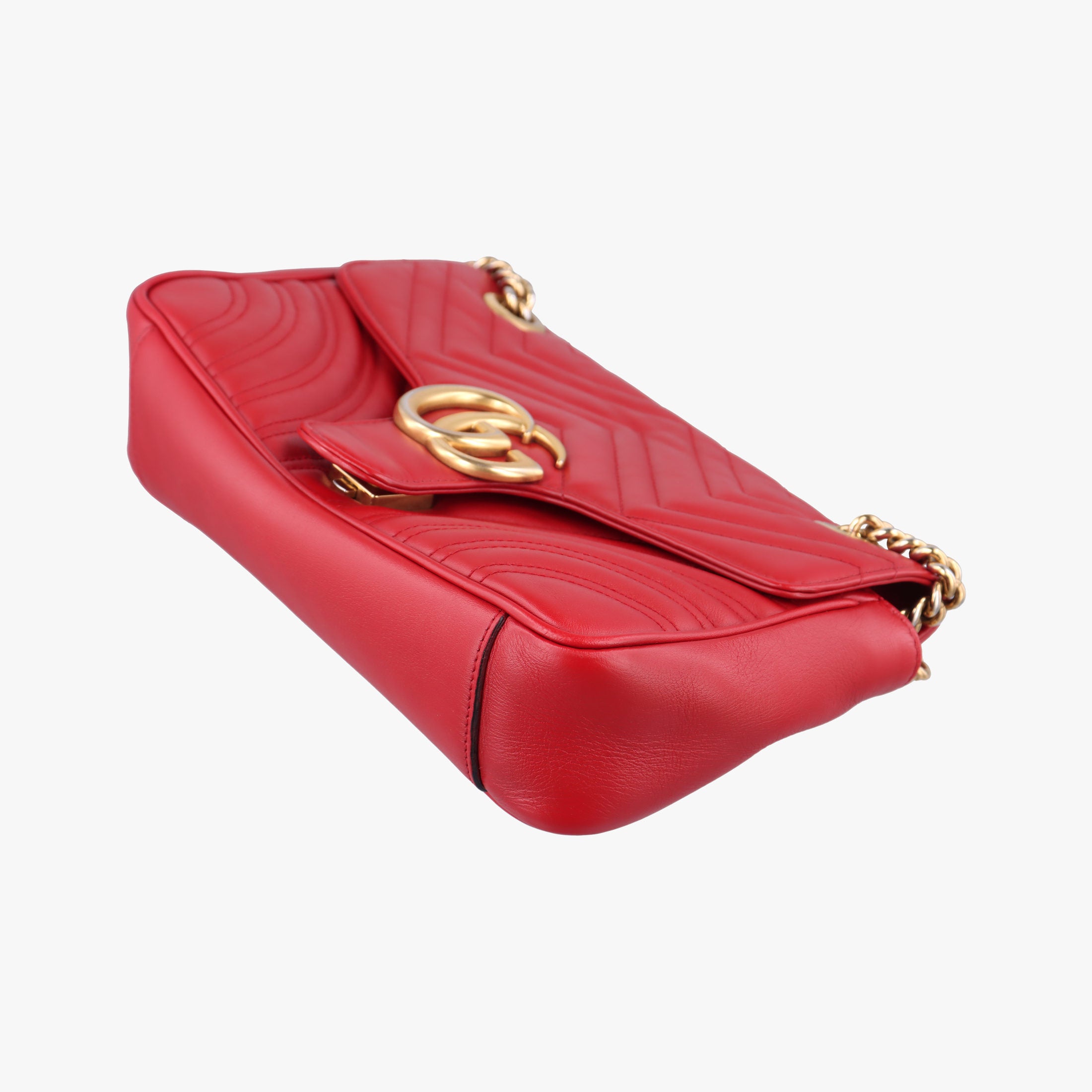 GG Marmont Red Leather 443497 E022040071GGマーモント レッド レザー 443497 E022040071