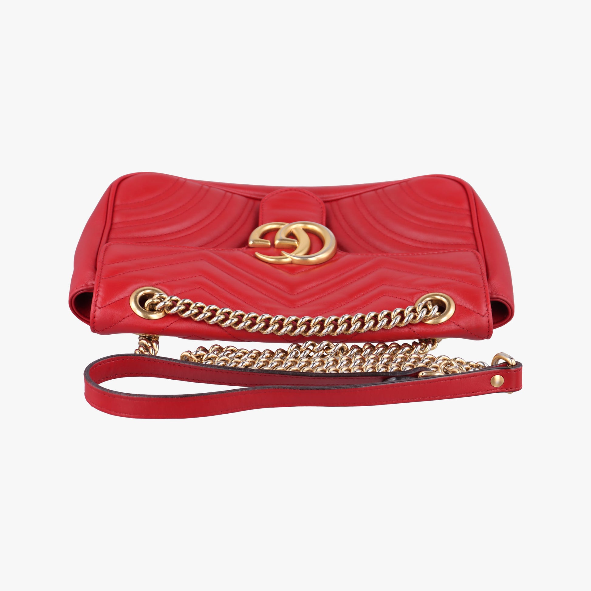 GG Marmont Red Leather 443497 E022040071GGマーモント レッド レザー 443497 E022040071