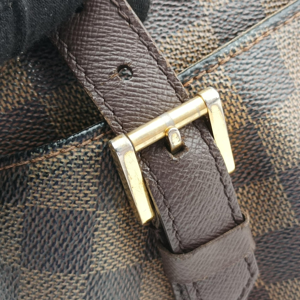 Pre-owned Louis Vuitton BELEM MM EBENE Damier Canvas N51174 handbag | stylenewstar