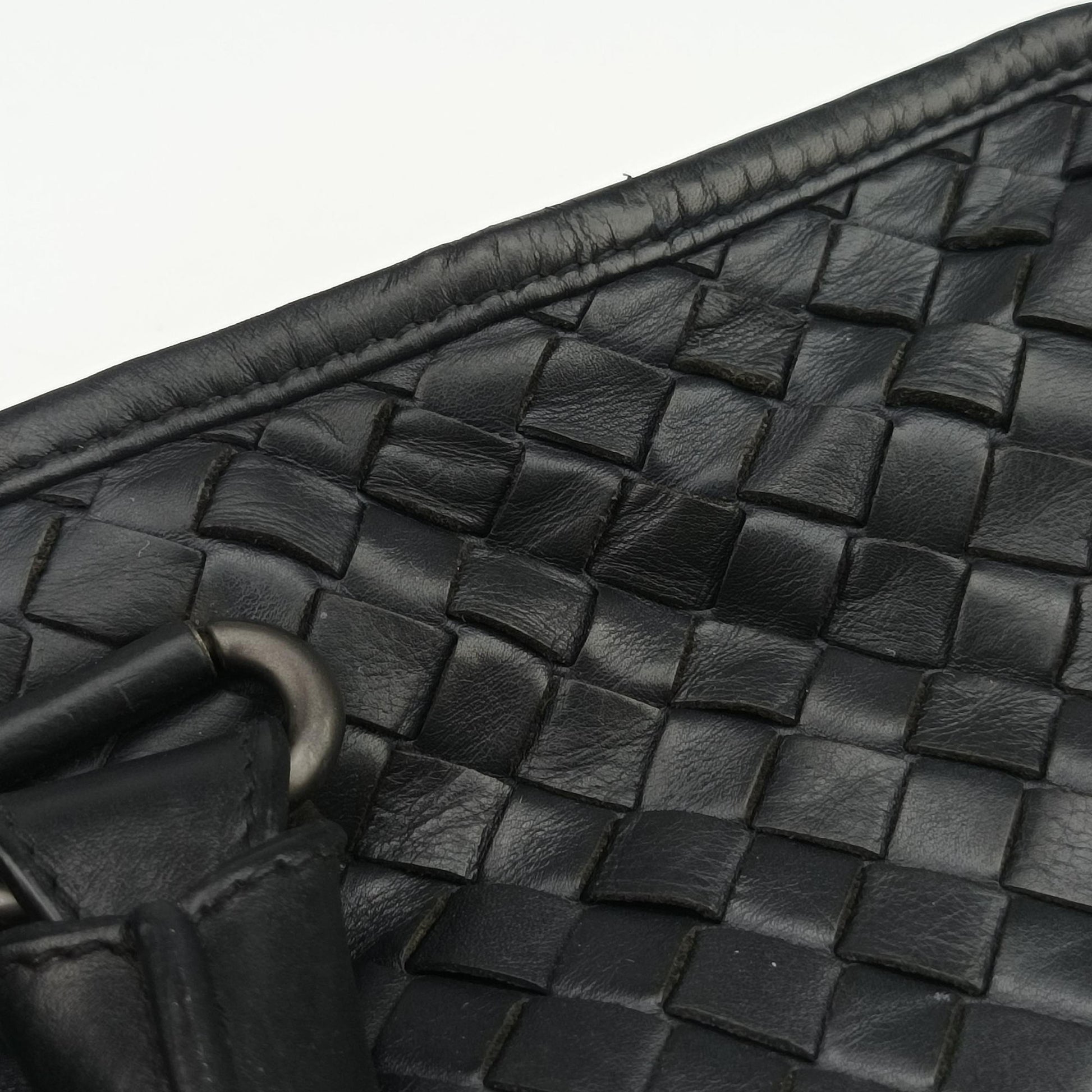 Intrecciato Black lambskin B00800840Iイントレチャート ブラック ラムスキン B00800840I