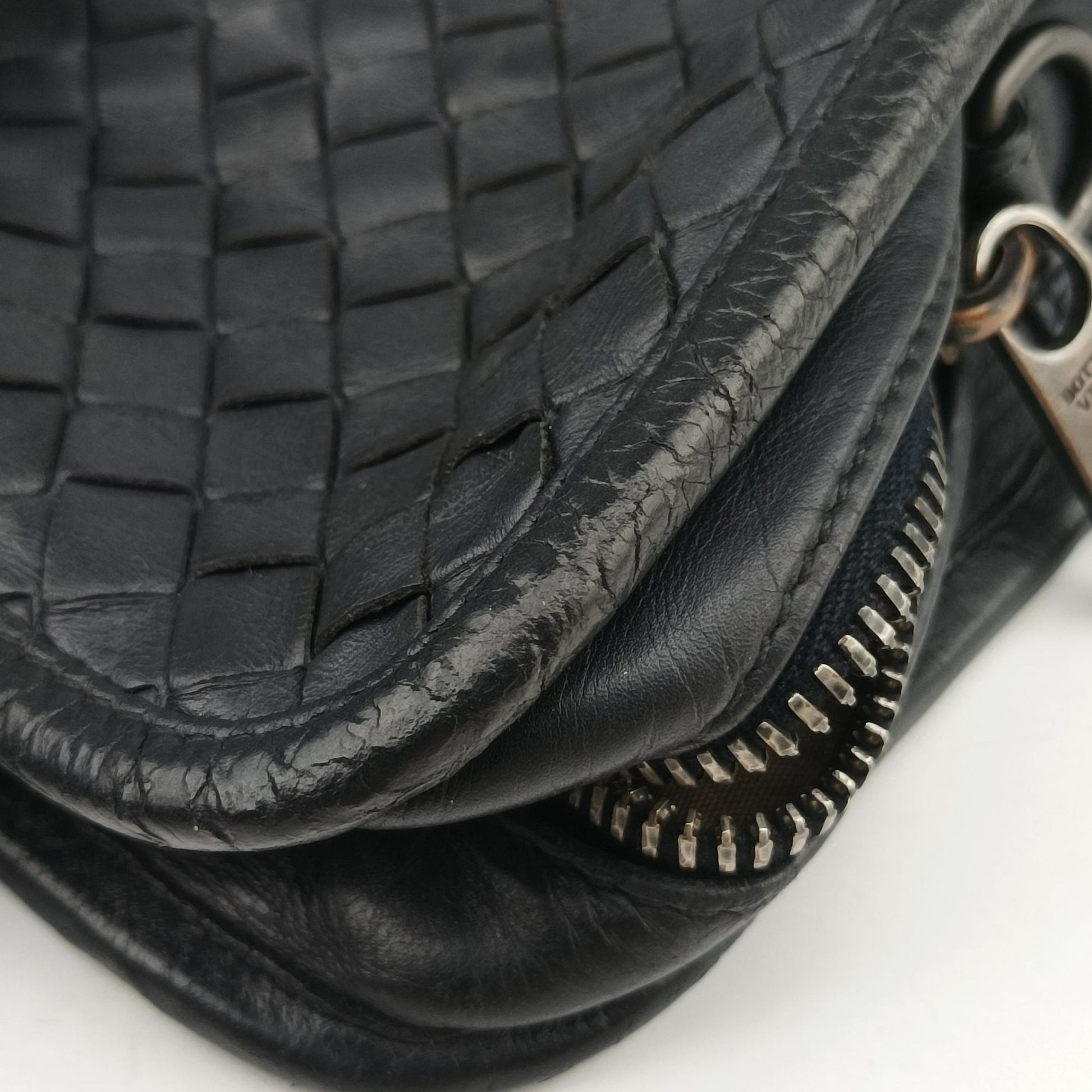 Intrecciato Black lambskin B00800840Iイントレチャート ブラック ラムスキン B00800840I