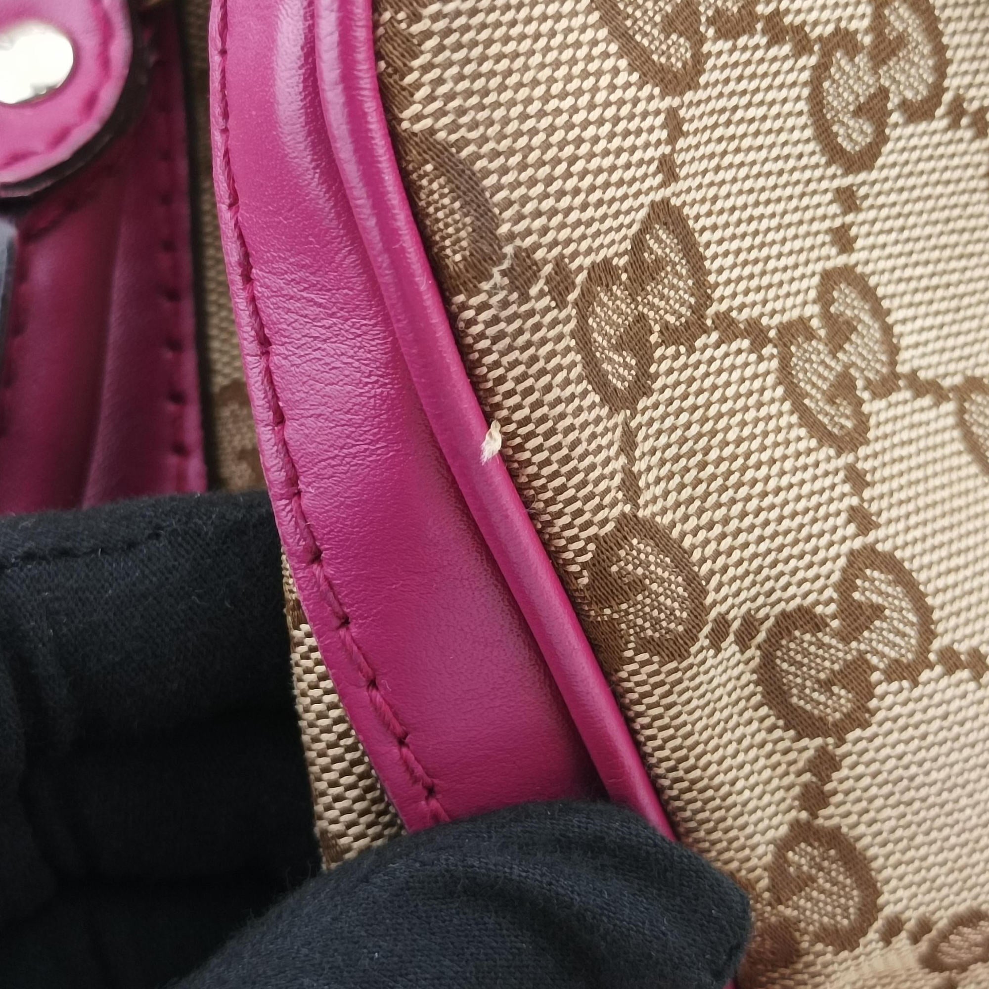Sherry Line beige×rose Canvas×Leather 247205 C015392243シェリーライン ベージュ×ローズ キャンバス×レザー 247205 C015392243