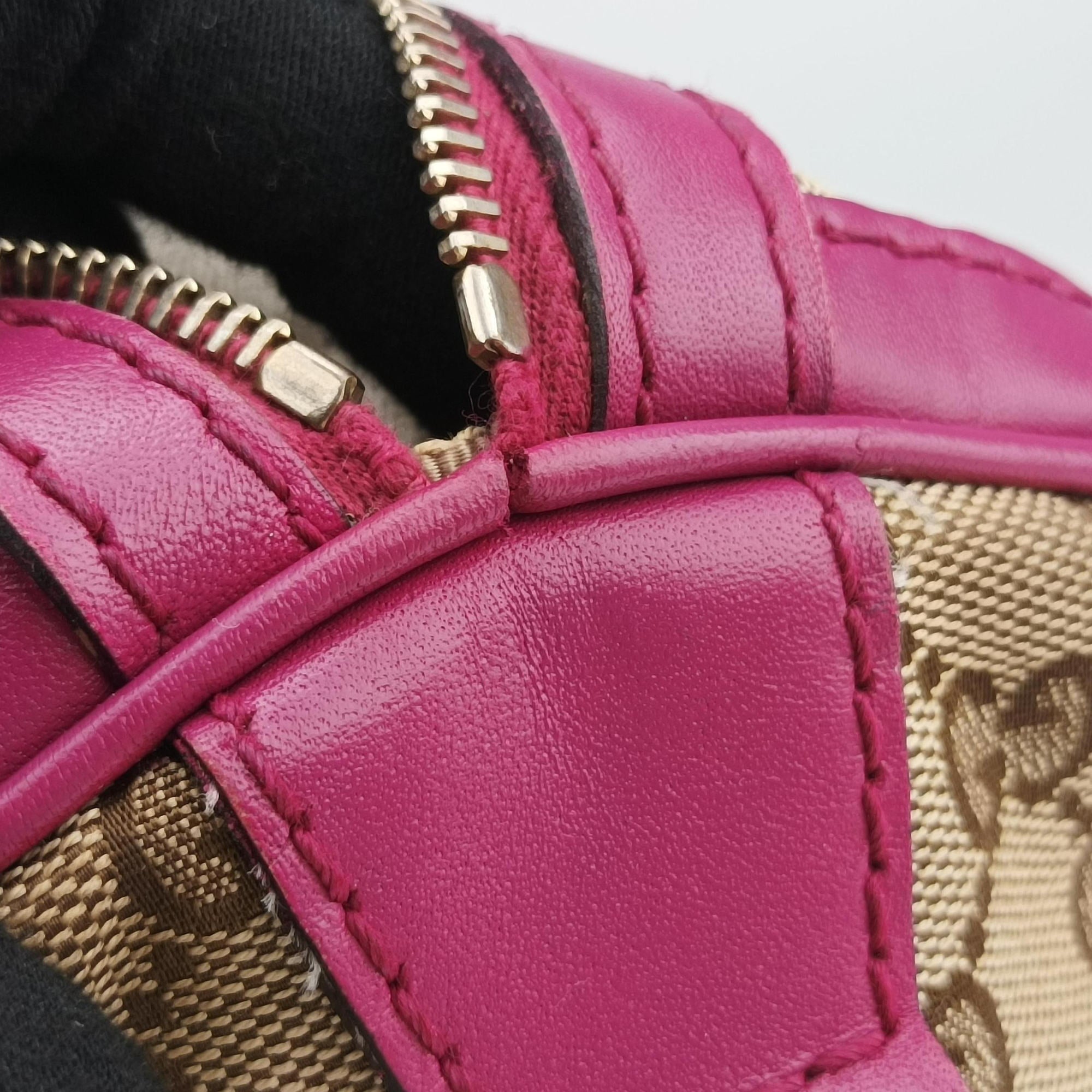 Sherry Line beige×rose Canvas×Leather 247205 C015392243シェリーライン ベージュ×ローズ キャンバス×レザー 247205 C015392243