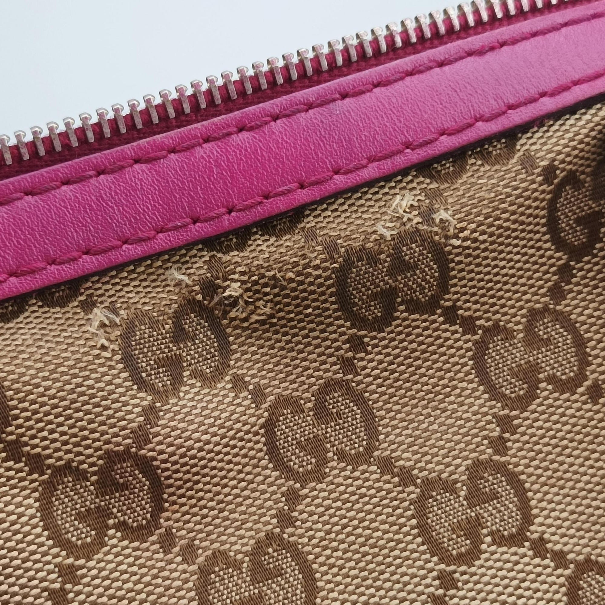 Sherry Line beige×rose Canvas×Leather 247205 C015392243シェリーライン ベージュ×ローズ キャンバス×レザー 247205 C015392243