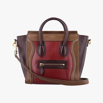 luggage nano shopper Black× burgundy ×Brown Leather V-ZP-0172ラゲージナノショッパー ブラック×ワインレッド×ブラウン レザー V-ZP-0172