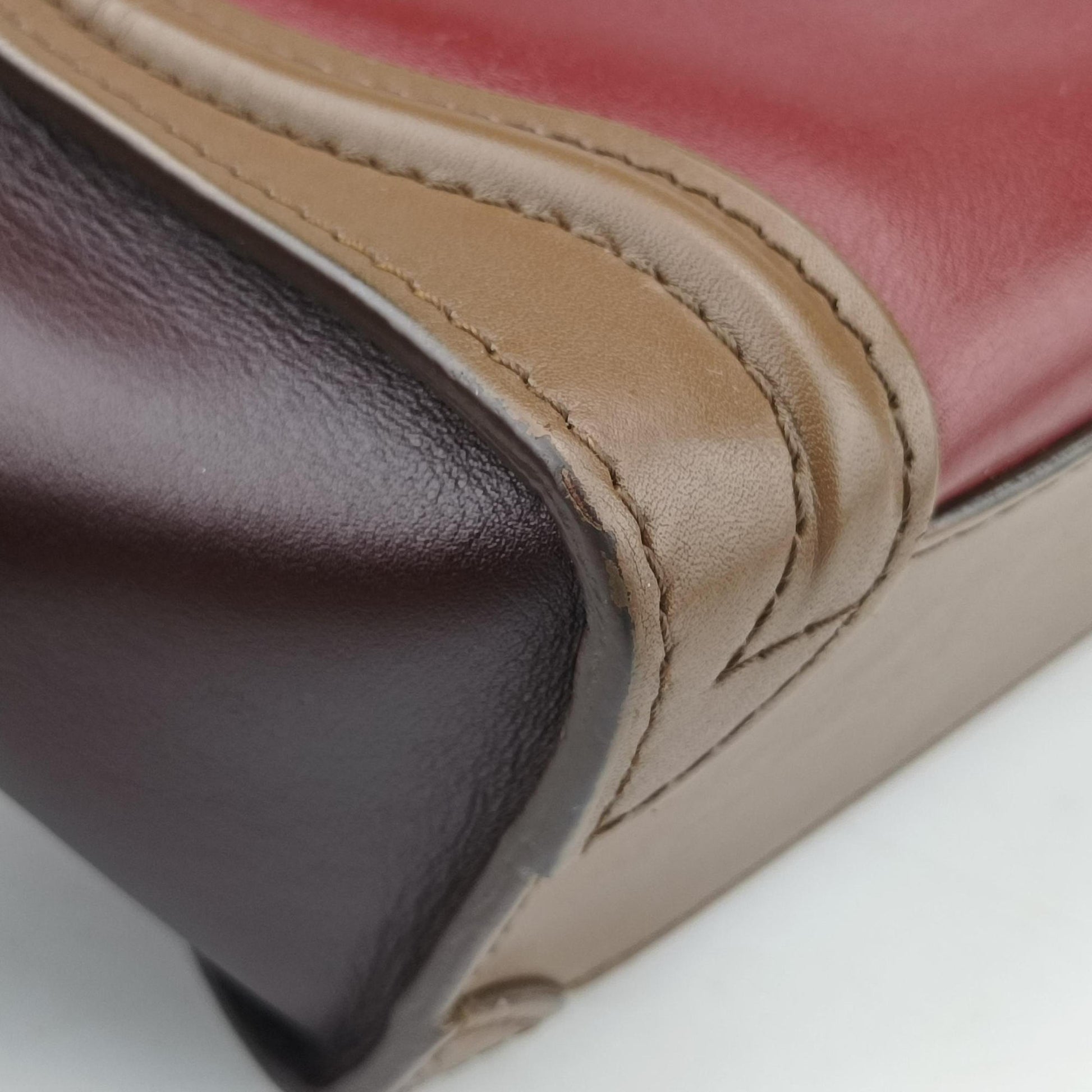 luggage nano shopper Black× burgundy ×Brown Leather V-ZP-0172ラゲージナノショッパー ブラック×ワインレッド×ブラウン レザー V-ZP-0172
