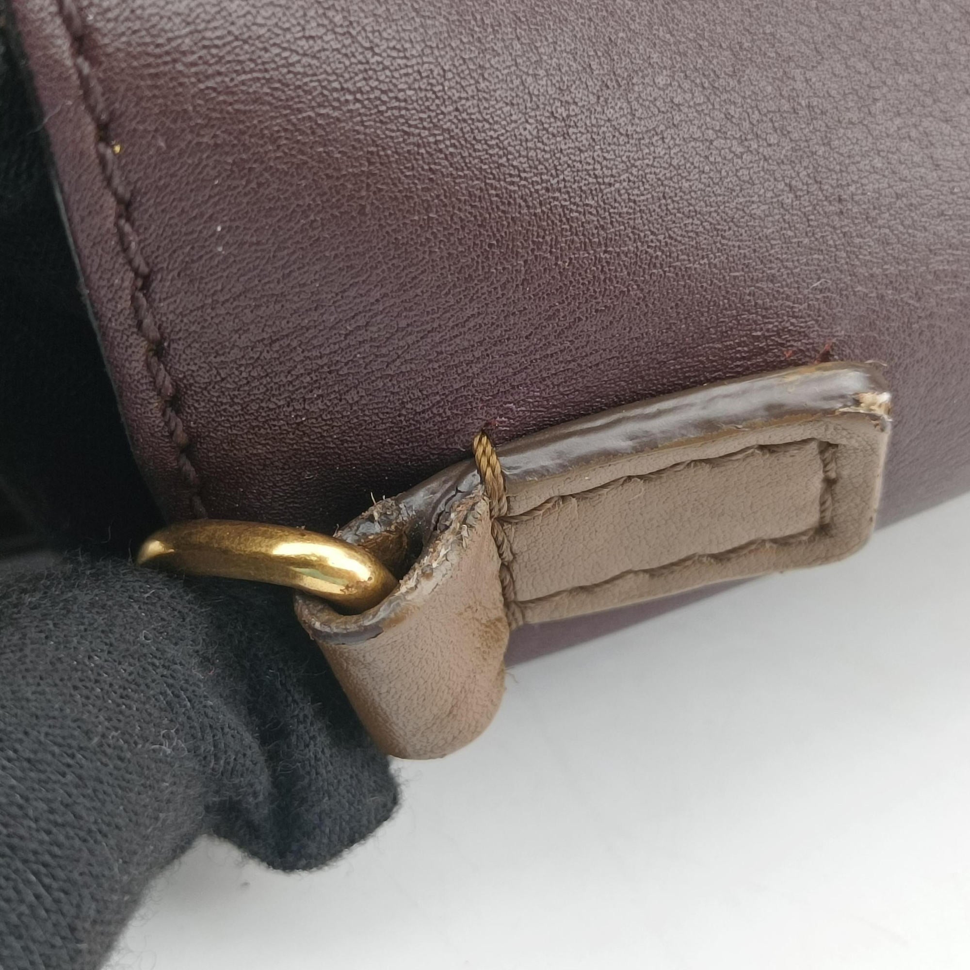 luggage nano shopper Black× burgundy ×Brown Leather V-ZP-0172ラゲージナノショッパー ブラック×ワインレッド×ブラウン レザー V-ZP-0172