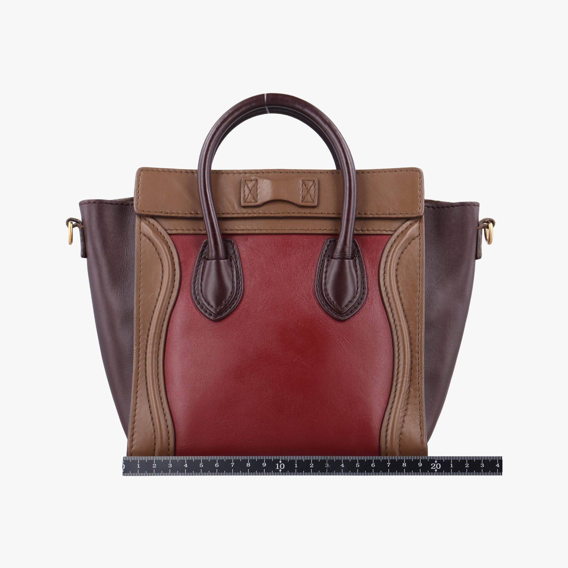 luggage nano shopper Black× burgundy ×Brown Leather V-ZP-0172ラゲージナノショッパー ブラック×ワインレッド×ブラウン レザー V-ZP-0172