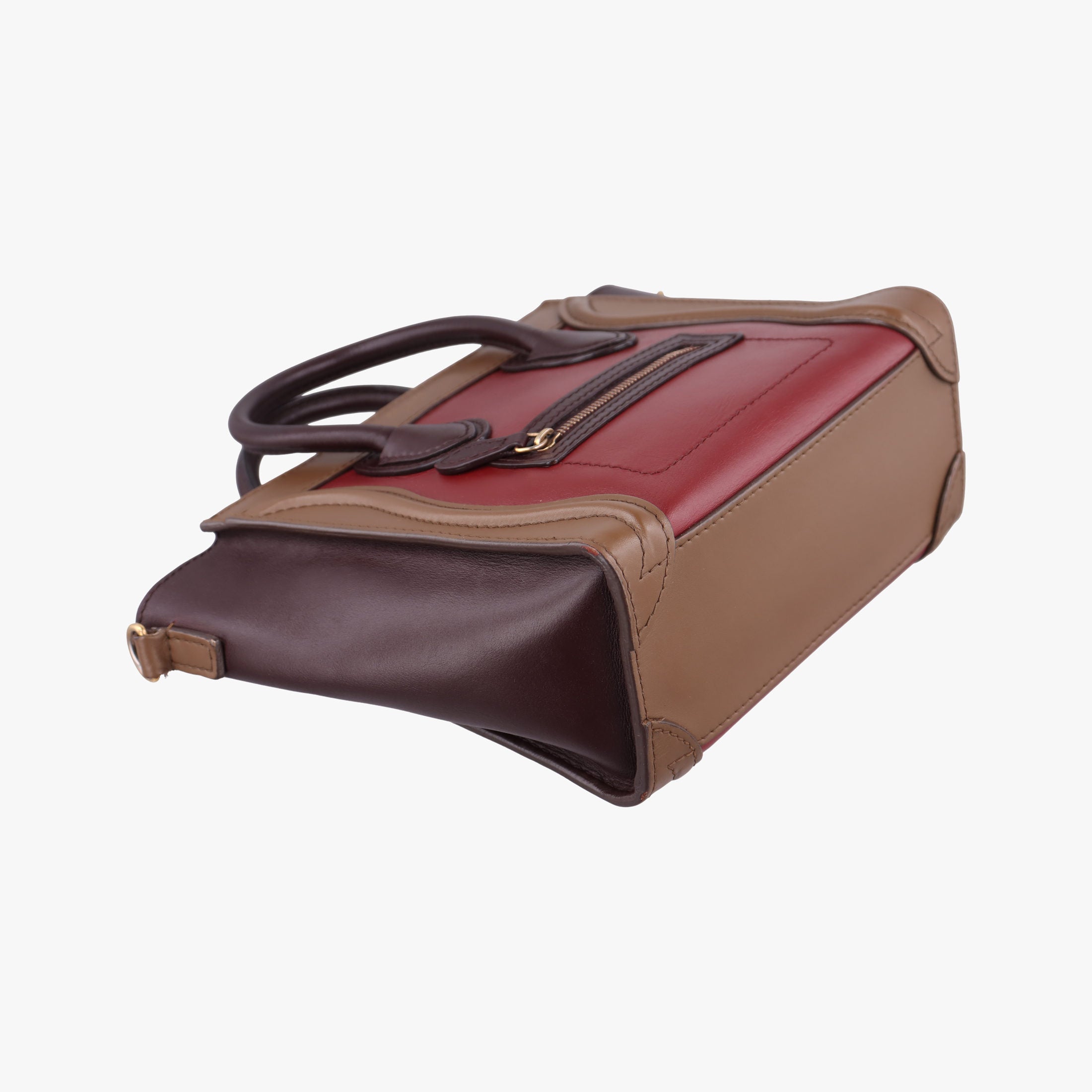 luggage nano shopper Black× burgundy ×Brown Leather V-ZP-0172ラゲージナノショッパー ブラック×ワインレッド×ブラウン レザー V-ZP-0172