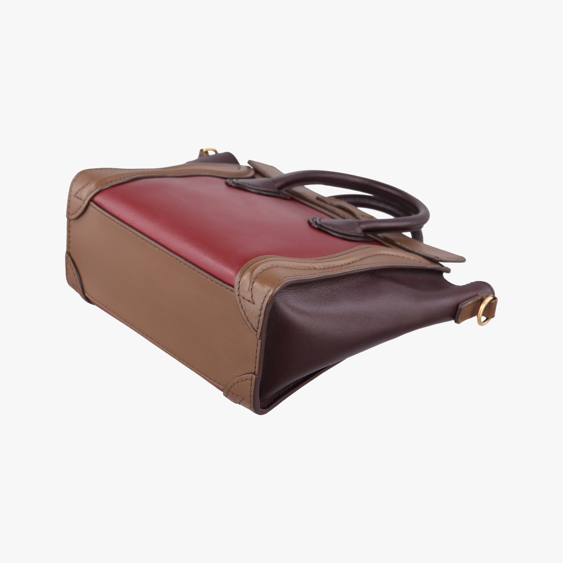 luggage nano shopper Black× burgundy ×Brown Leather V-ZP-0172ラゲージナノショッパー ブラック×ワインレッド×ブラウン レザー V-ZP-0172