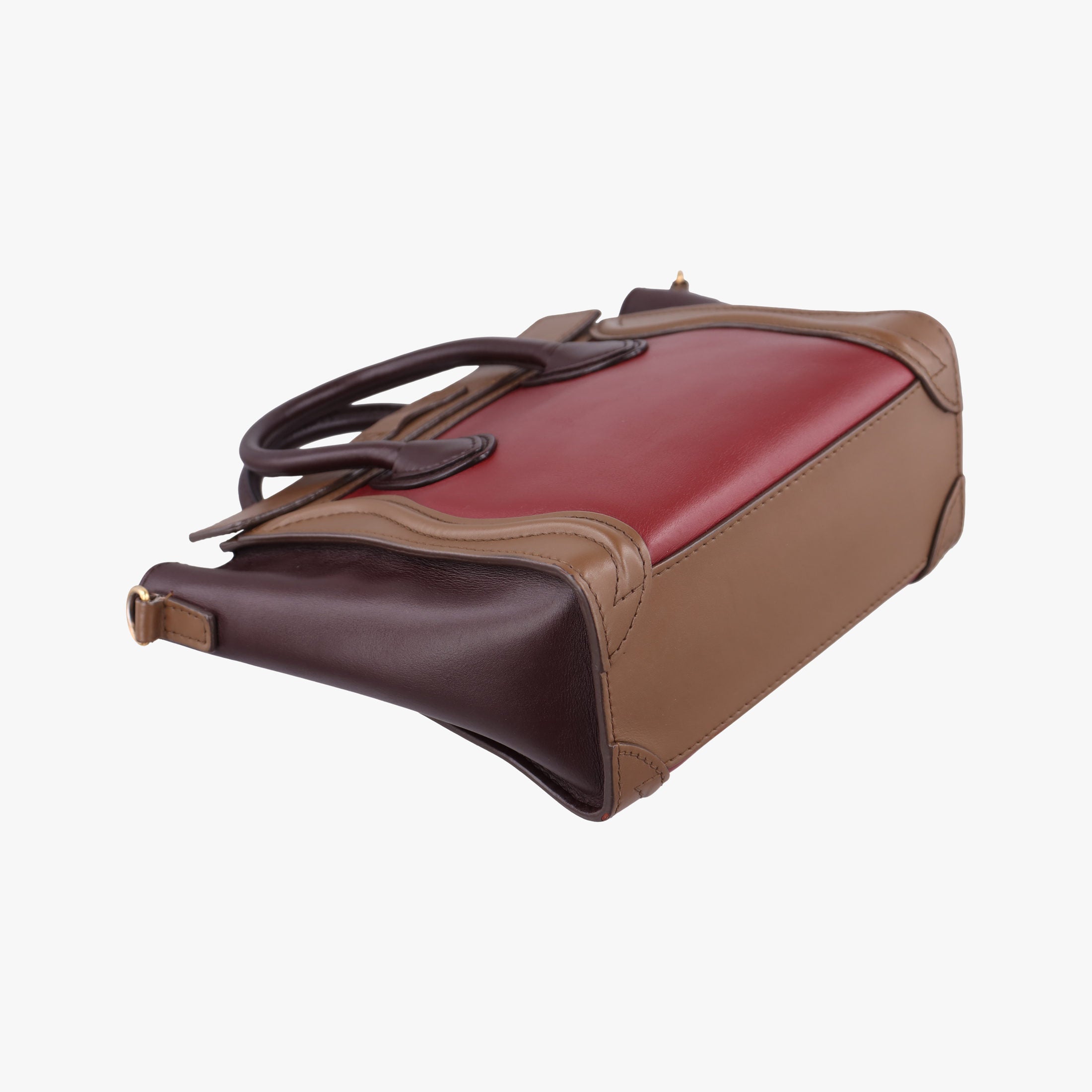 luggage nano shopper Black× burgundy ×Brown Leather V-ZP-0172ラゲージナノショッパー ブラック×ワインレッド×ブラウン レザー V-ZP-0172