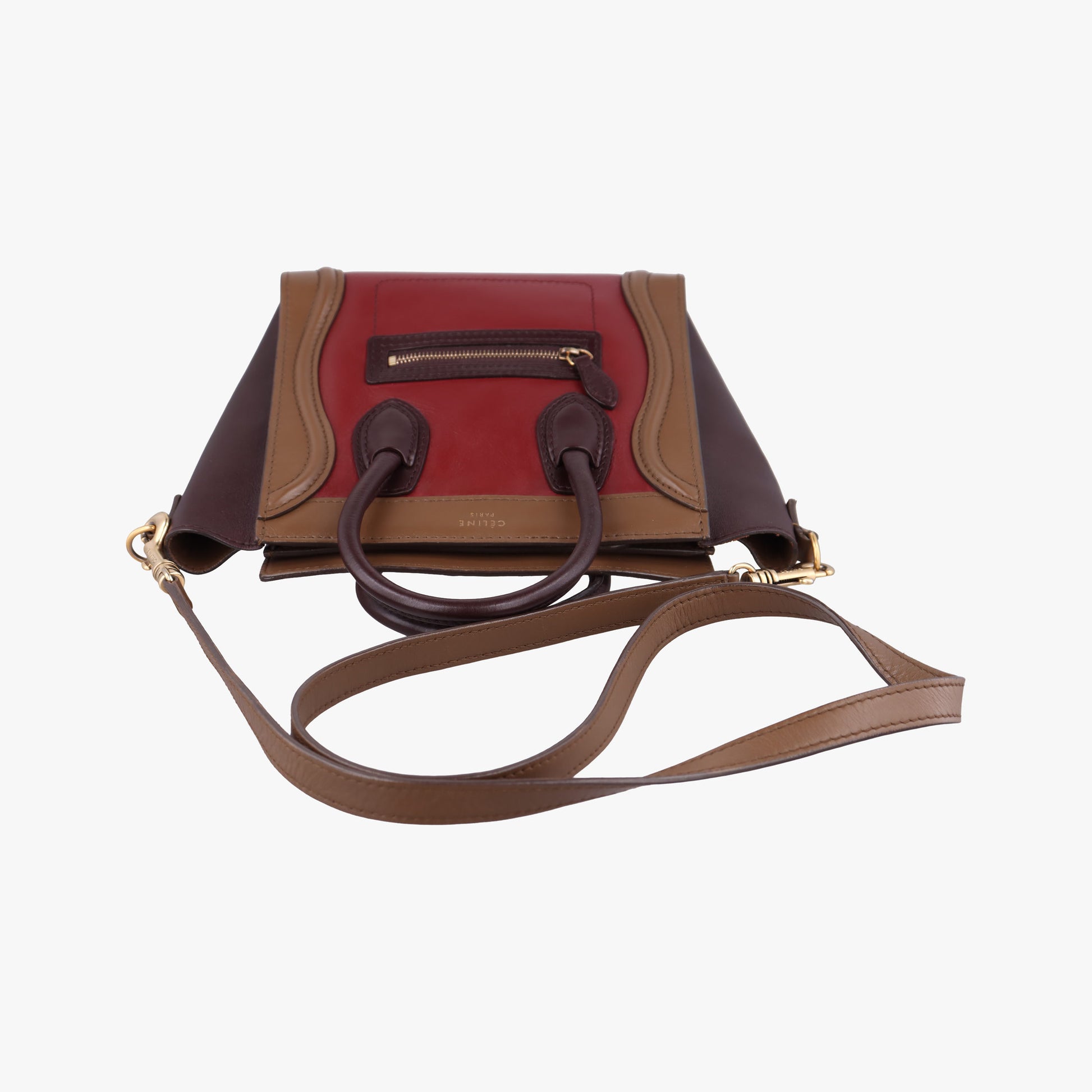 luggage nano shopper Black× burgundy ×Brown Leather V-ZP-0172ラゲージナノショッパー ブラック×ワインレッド×ブラウン レザー V-ZP-0172