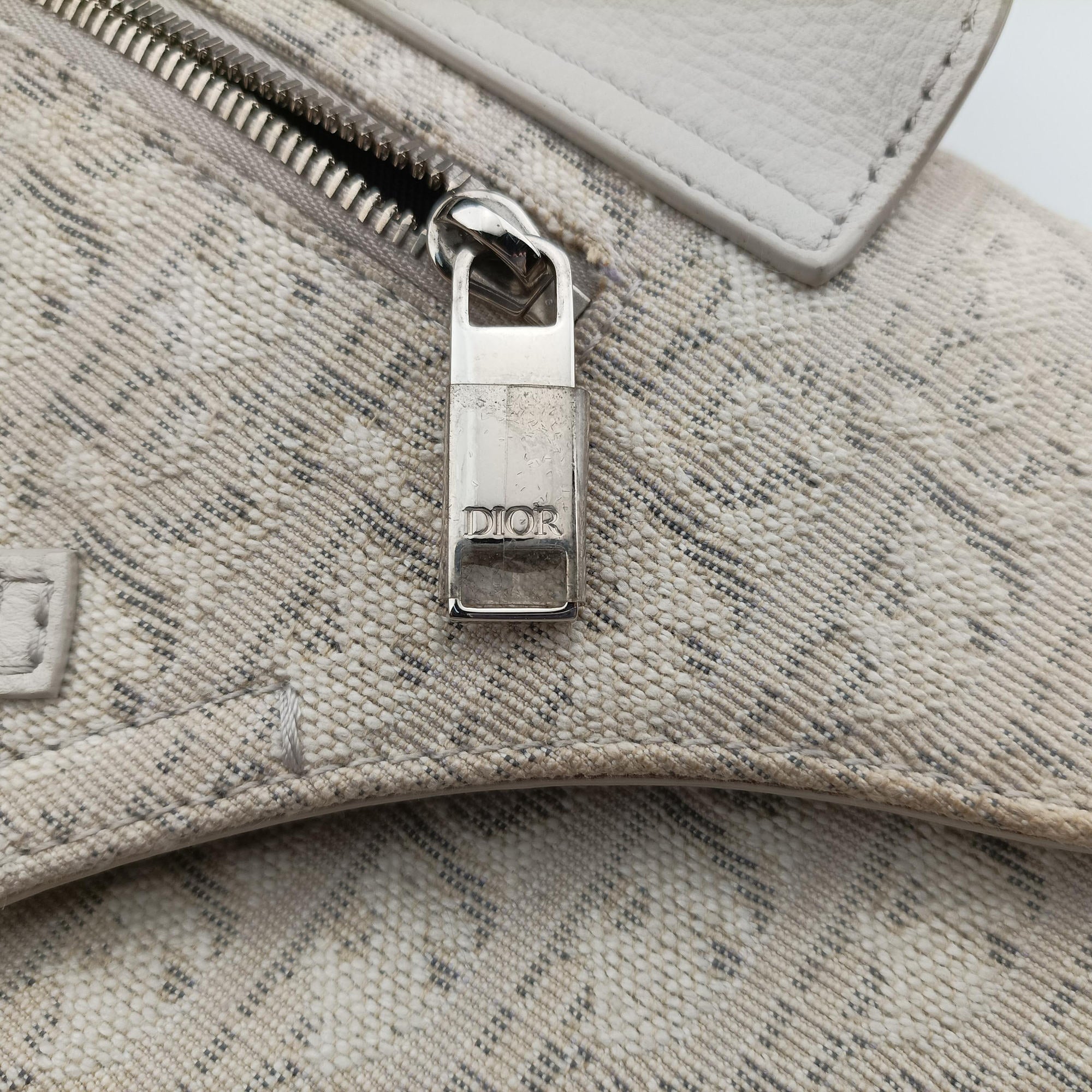Saddle White Jacquard × Leather 16-BO-0242サドルバッグ ホワイト ジャガード×レザー 16-BO-0242