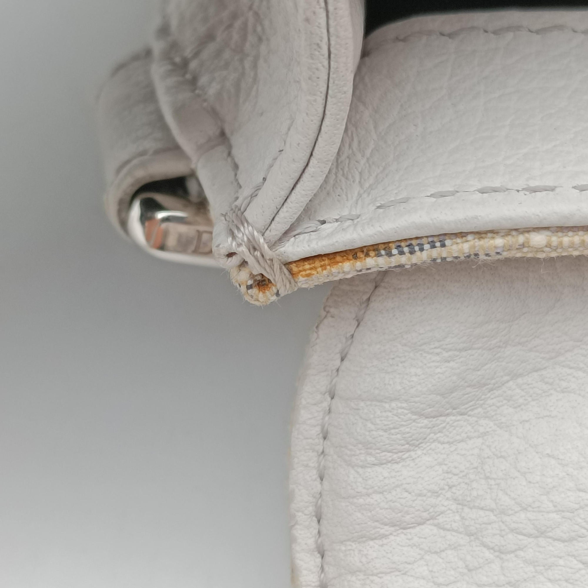 Saddle White Jacquard × Leather 16-BO-0242サドルバッグ ホワイト ジャガード×レザー 16-BO-0242