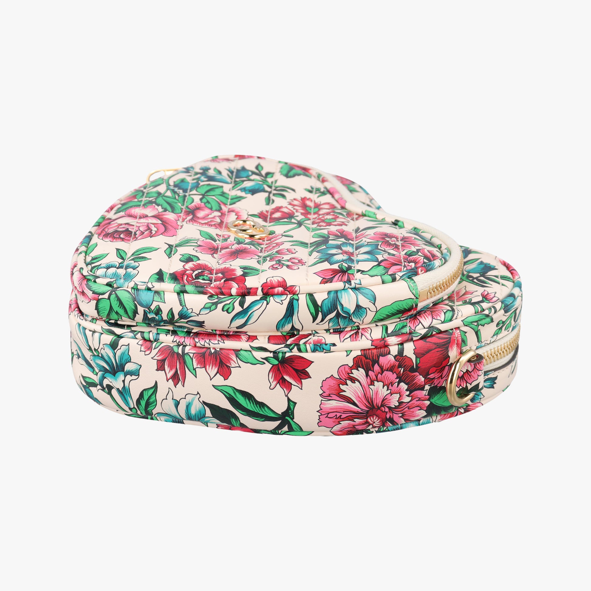 GG Marmont Flower Print Heart Multicolour Leather 740355 A040805972GGマーモント フラワー プリント ハート マルチカラー レザー 740355 A040805972