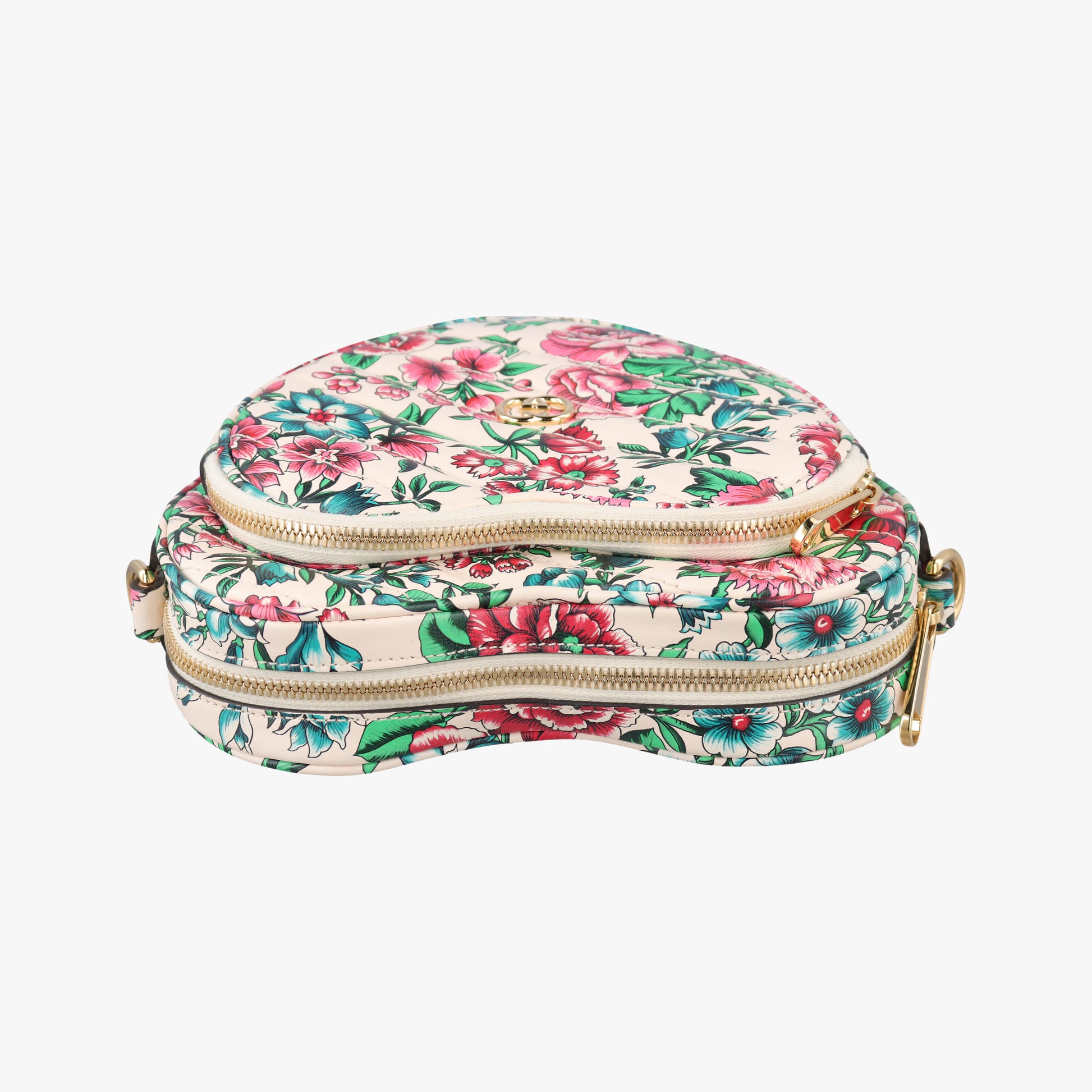 GG Marmont Flower Print Heart Multicolour Leather 740355 A040805972GGマーモント フラワー プリント ハート マルチカラー レザー 740355 A040805972