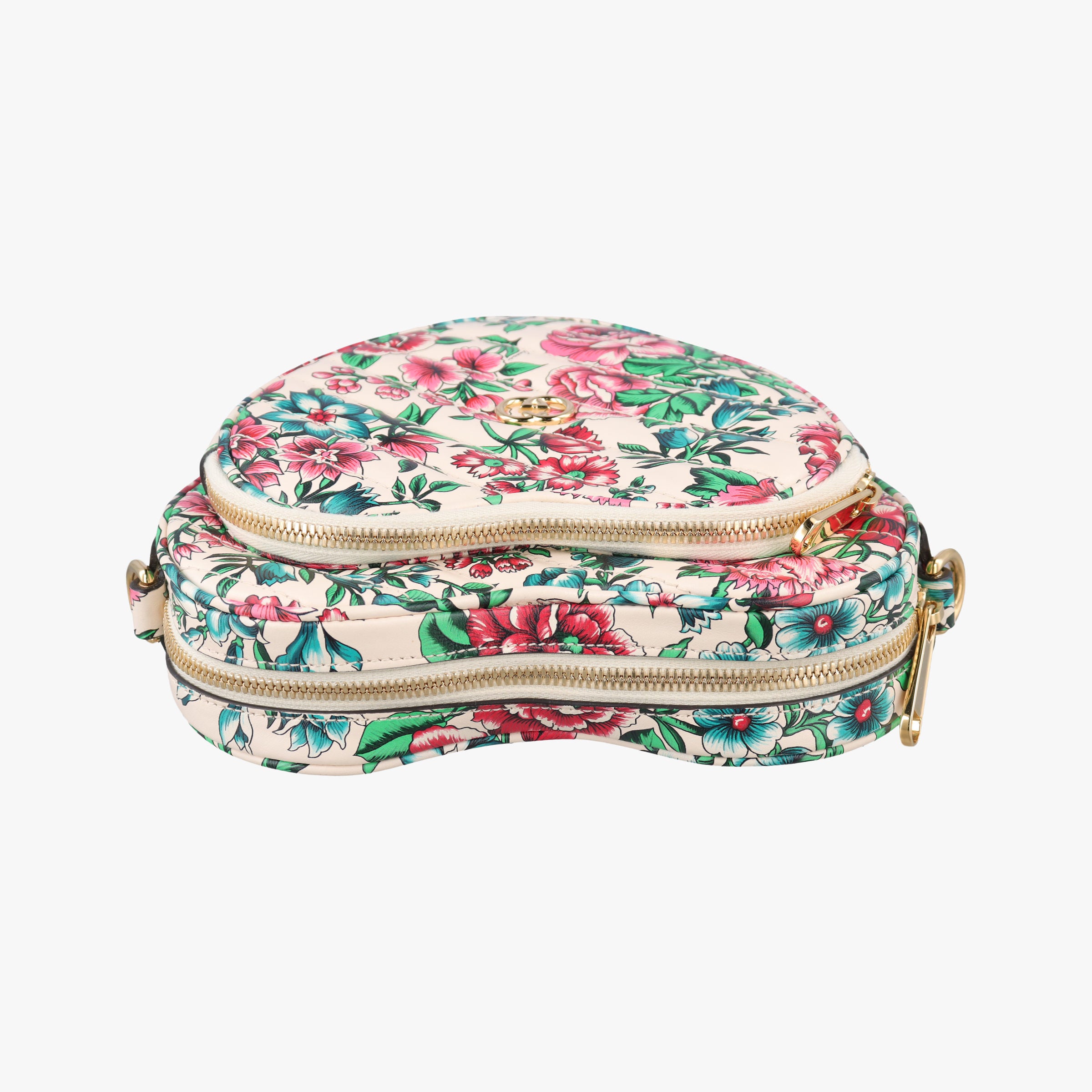 GG Marmont Flower Print Heart Multicolour Leather 740355 A040805972GGマーモント フラワー プリント ハート マルチカラー レザー 740355 A040805972