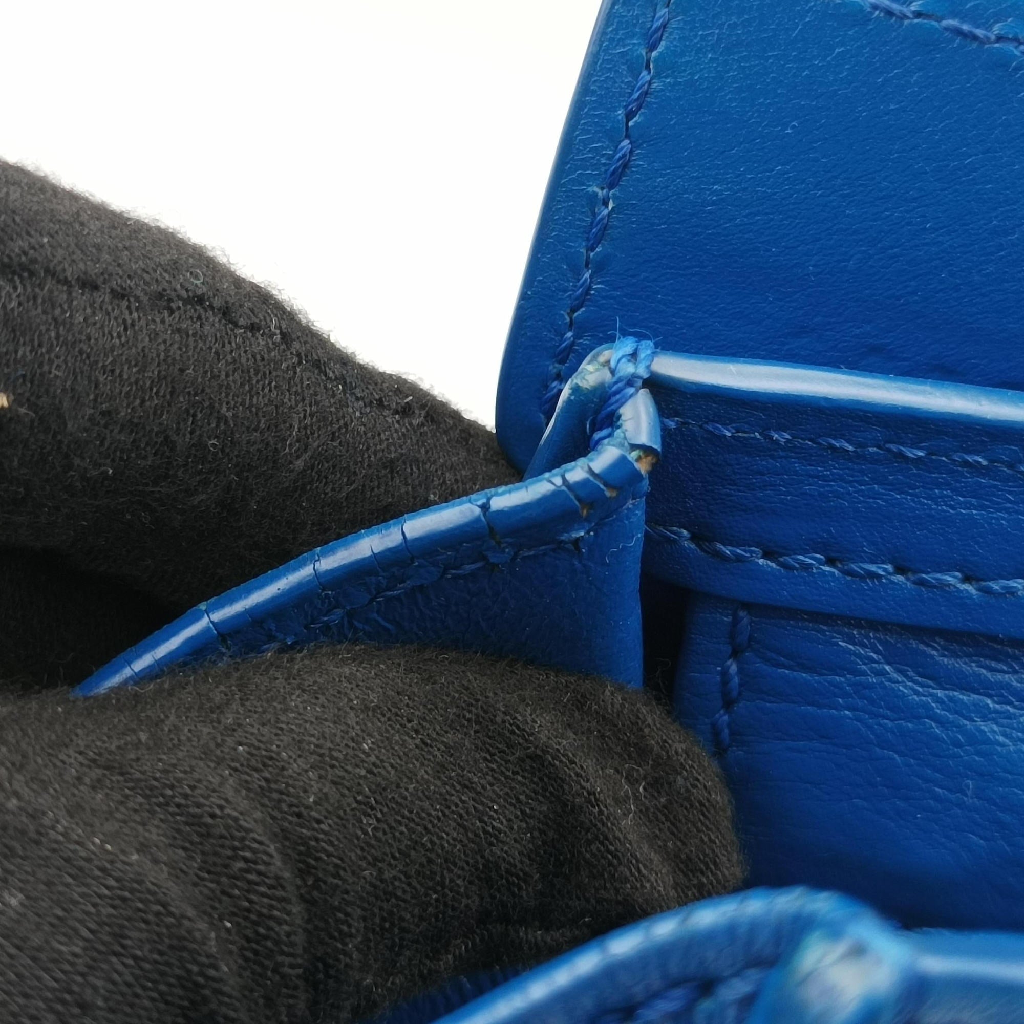 Luggage Mini Shopper Blue Leather F-SA-0152 F-MM-0162ラゲージミニショッパー ブルー レザー F-SA-0152 F-MM-0162