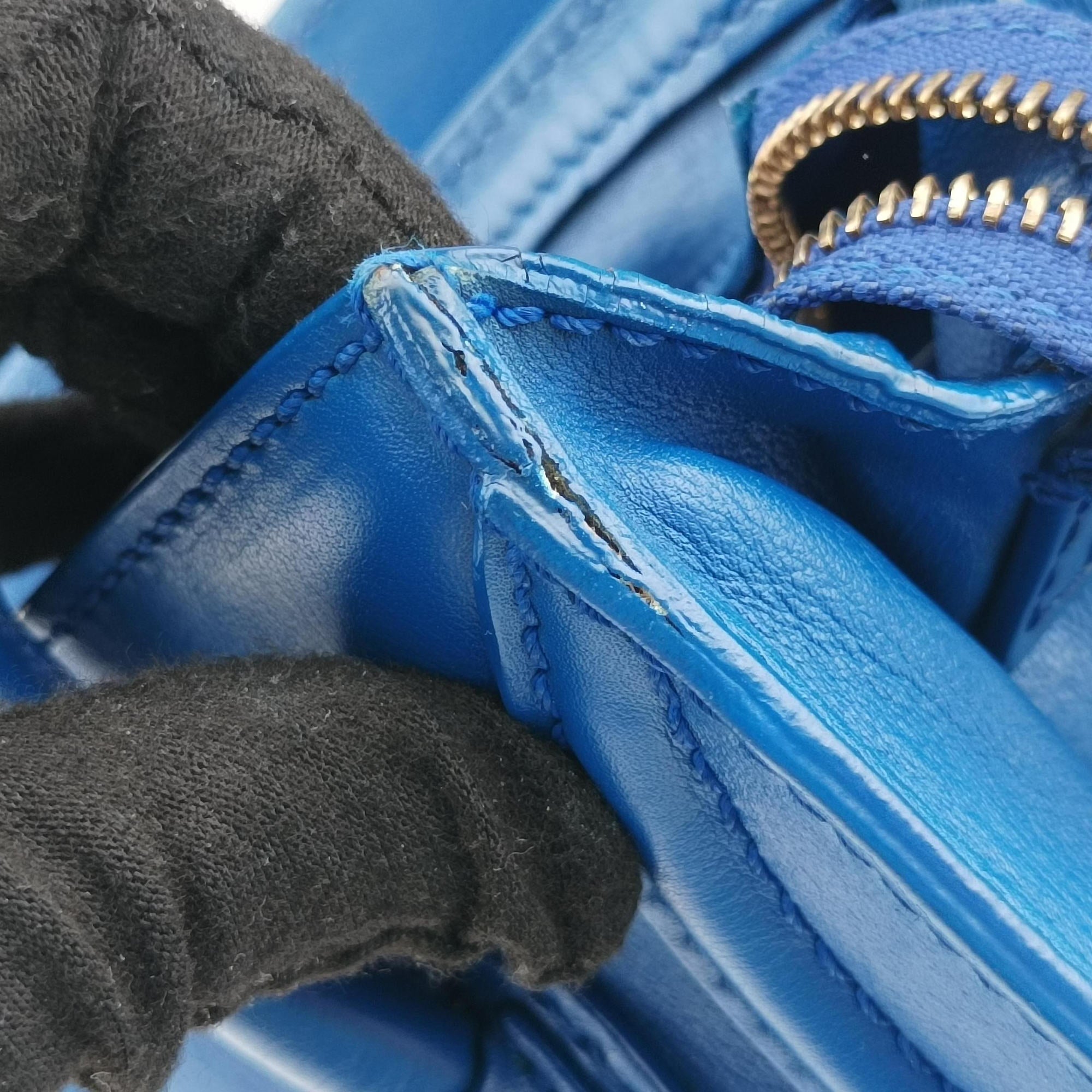 Luggage Mini Shopper Blue Leather F-SA-0152 F-MM-0162ラゲージミニショッパー ブルー レザー F-SA-0152 F-MM-0162