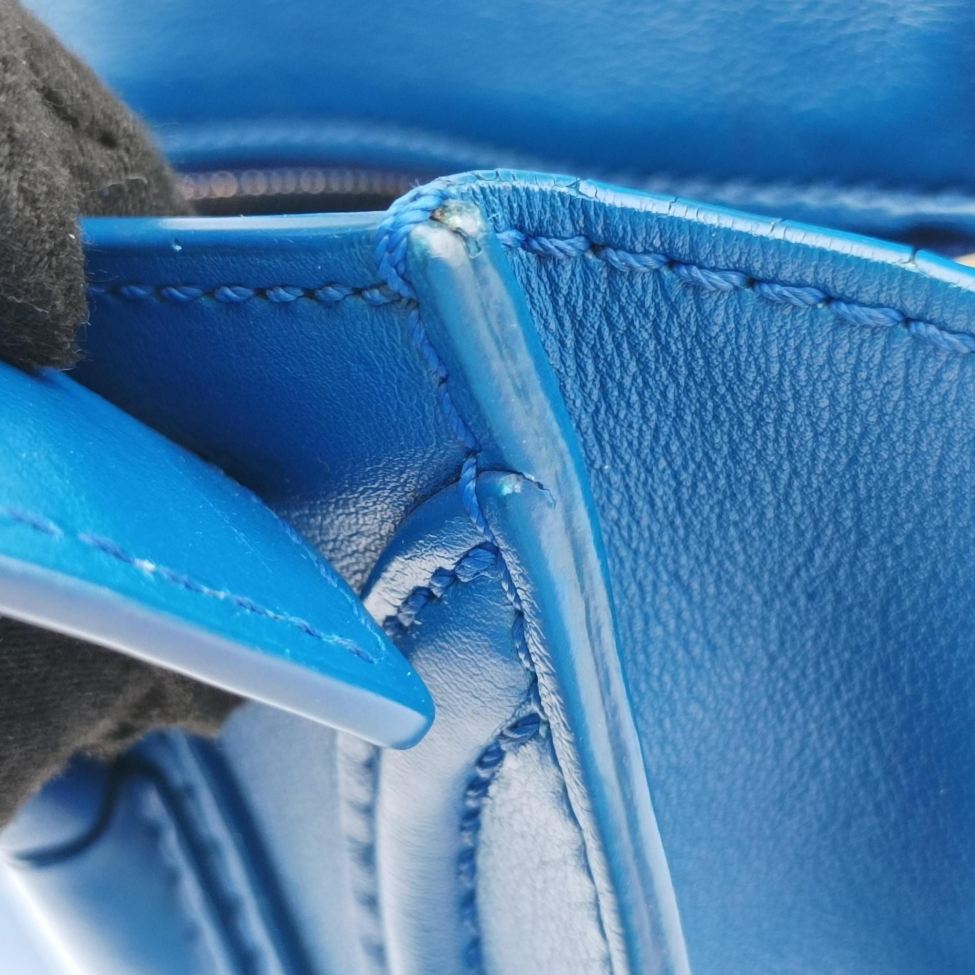 Luggage Mini Shopper Blue Leather F-SA-0152 F-MM-0162ラゲージミニショッパー ブルー レザー F-SA-0152 F-MM-0162