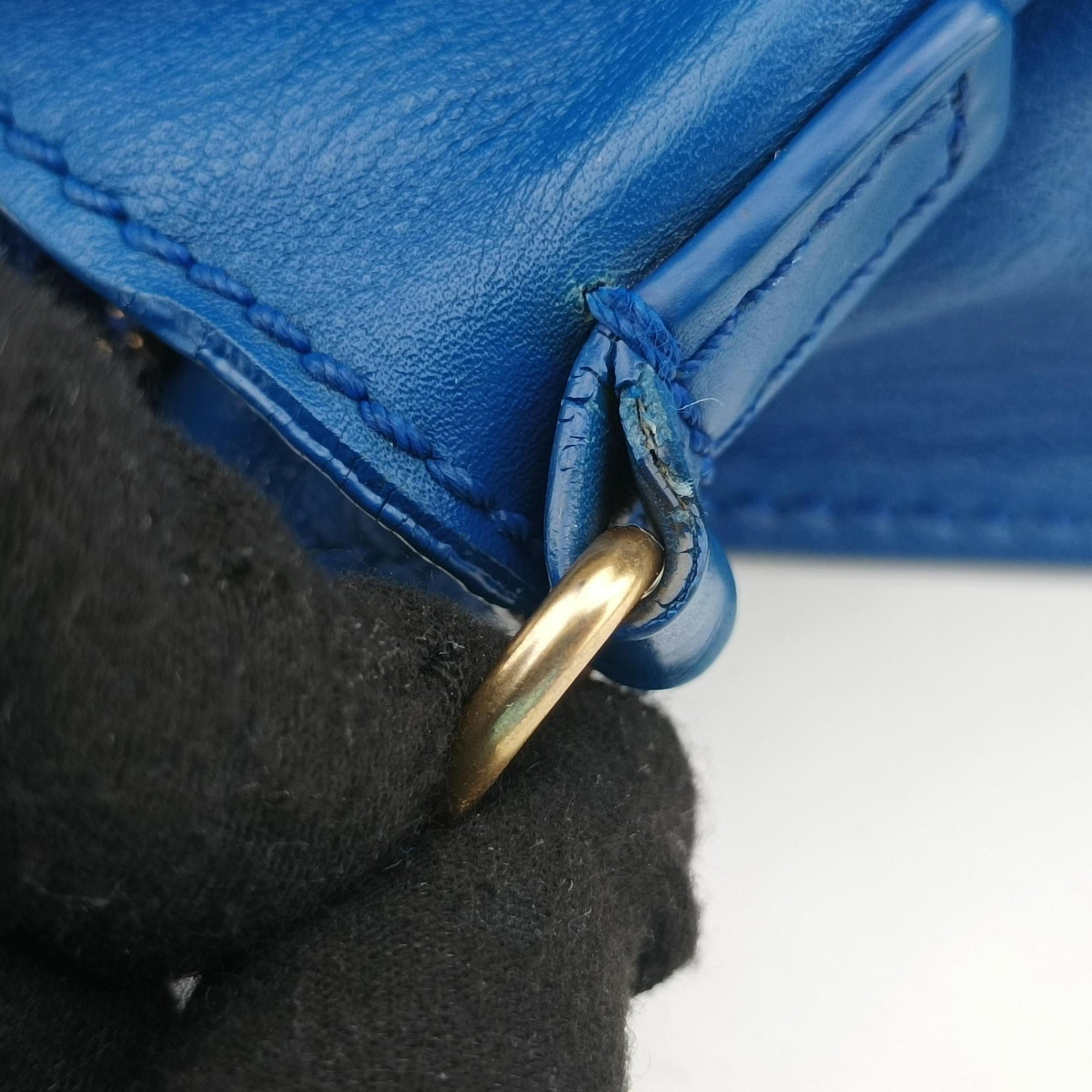 Luggage Mini Shopper Blue Leather F-SA-0152 F-MM-0162ラゲージミニショッパー ブルー レザー F-SA-0152 F-MM-0162