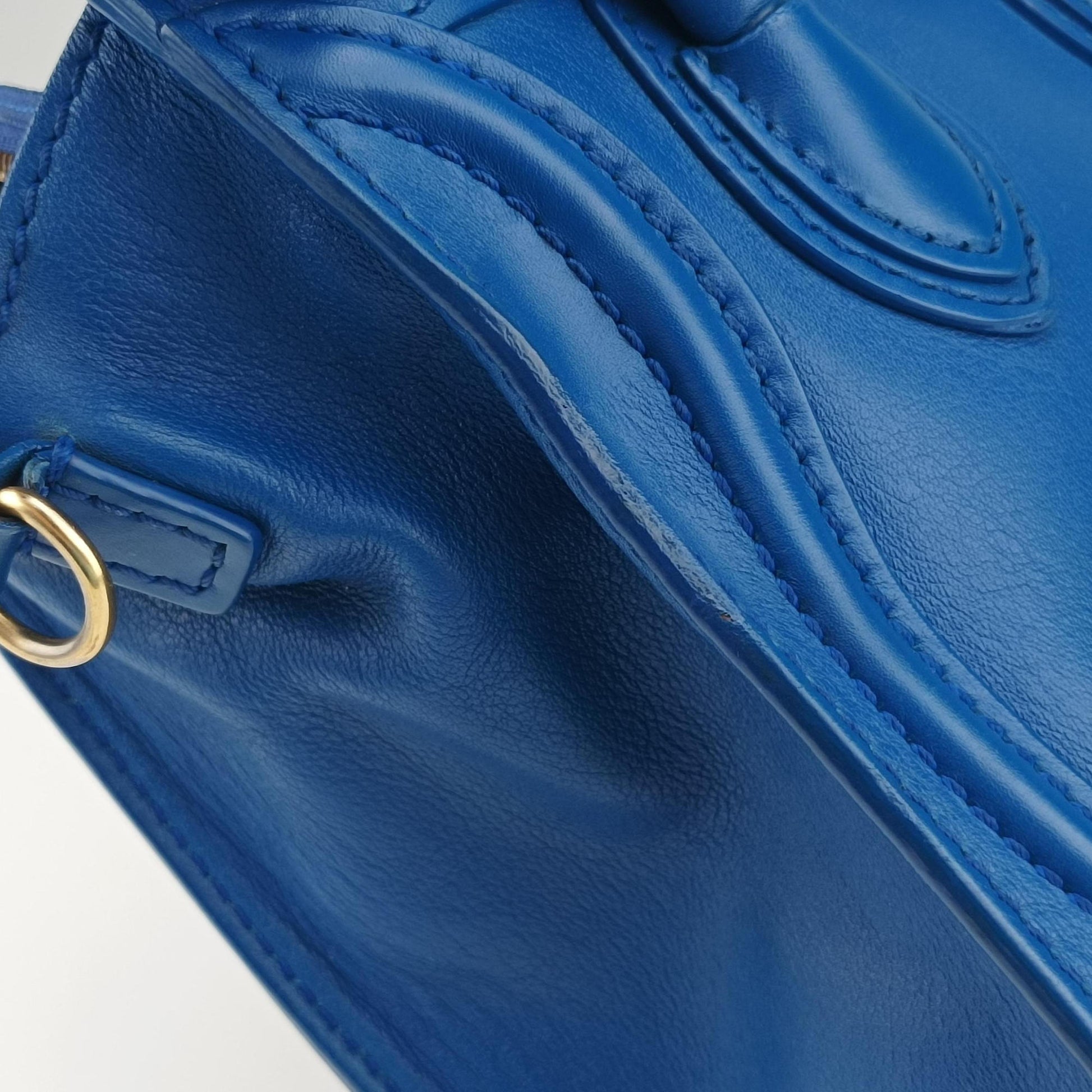 Luggage Mini Shopper Blue Leather F-SA-0152 F-MM-0162ラゲージミニショッパー ブルー レザー F-SA-0152 F-MM-0162