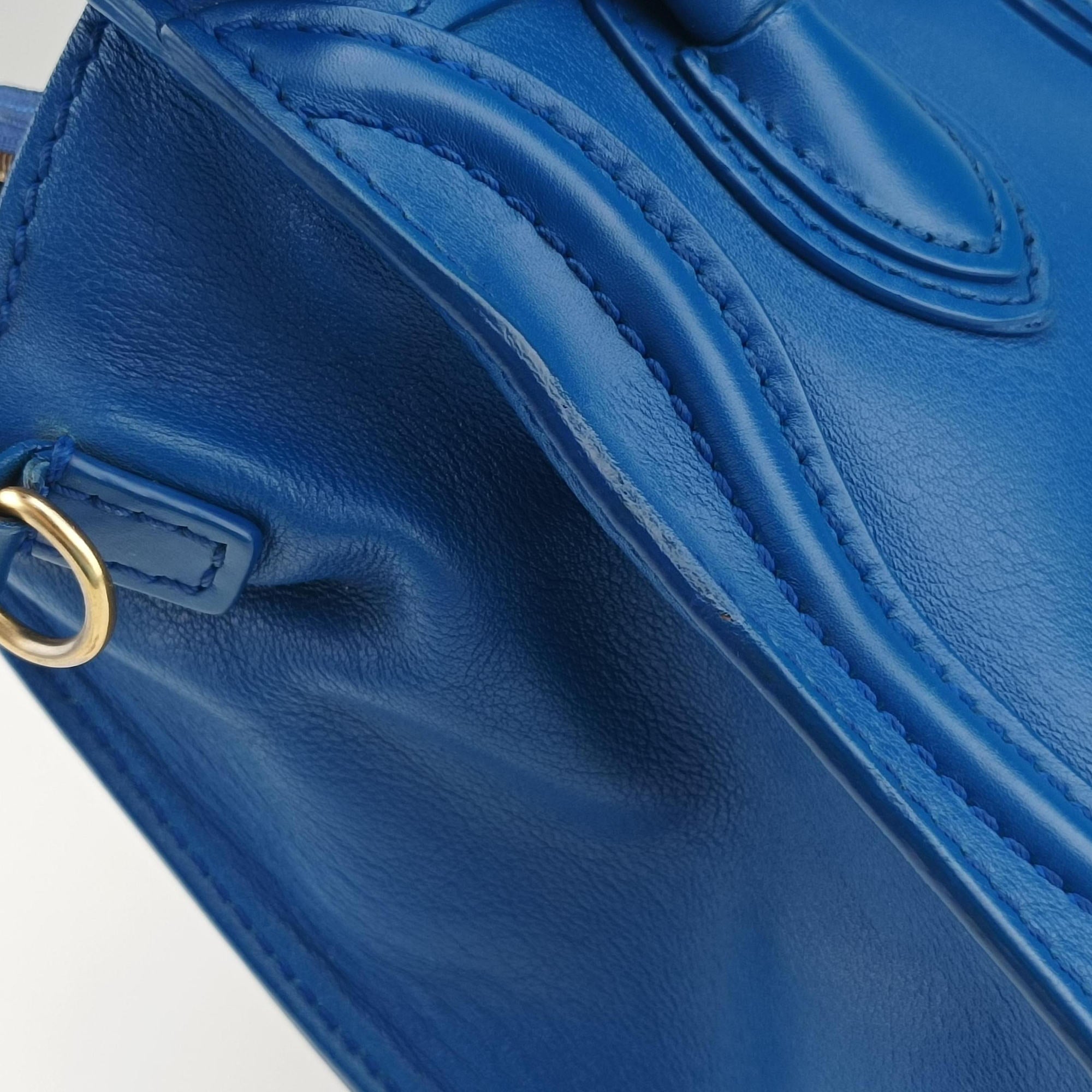 Luggage Mini Shopper Blue Leather F-SA-0152 F-MM-0162ラゲージミニショッパー ブルー レザー F-SA-0152 F-MM-0162