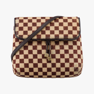 Gazelle  Brown Damier Sauvage Pony Hair M92130 CE0057ガゼル ブラウン / エベヌ ダミエ ソバージュハラコ M92130 CE0057