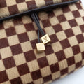 Gazelle  Brown Damier Sauvage Pony Hair M92130 CE0057ガゼル ブラウン / エベヌ ダミエ ソバージュハラコ M92130 CE0057