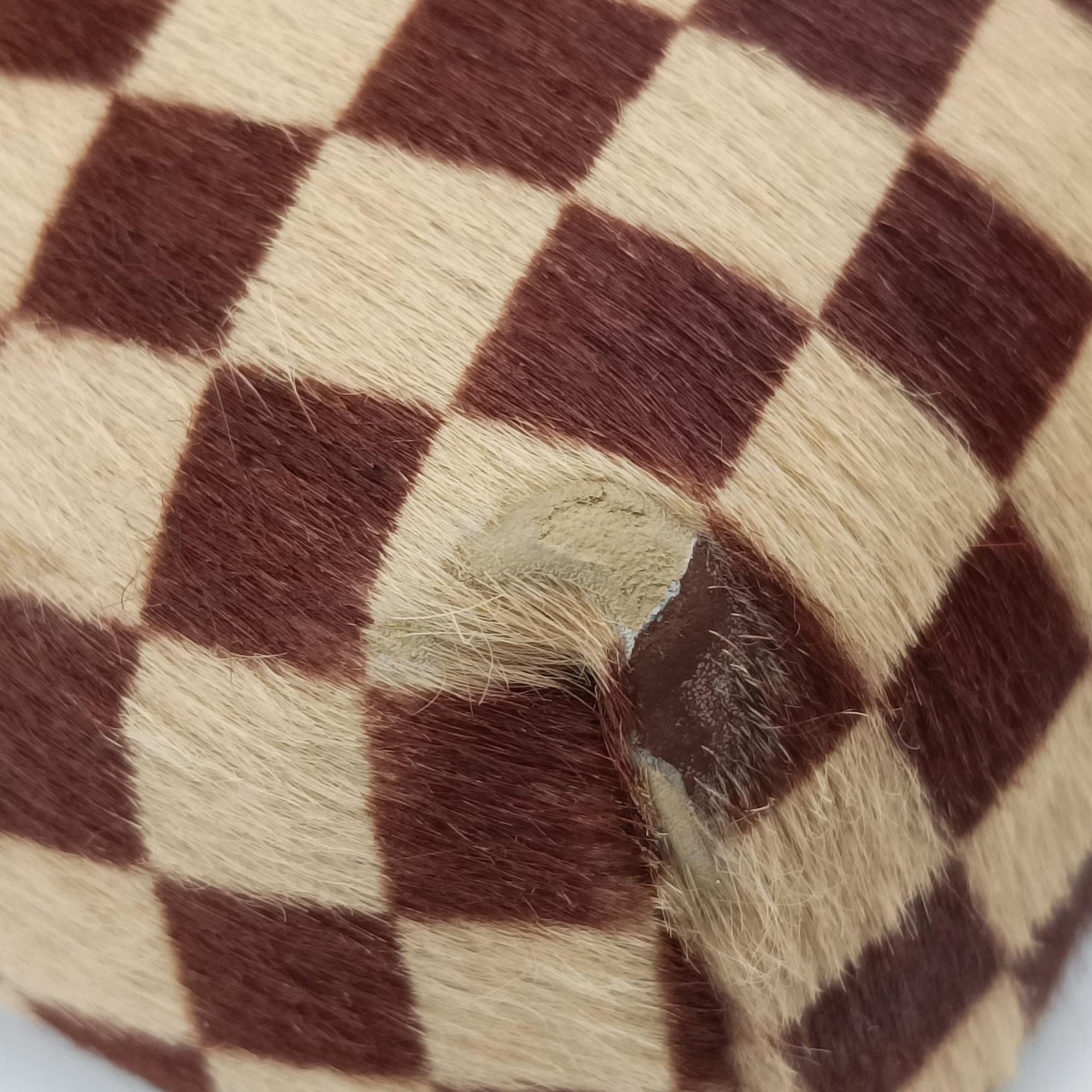 Gazelle  Brown Damier Sauvage Pony Hair M92130 CE0057ガゼル ブラウン / エベヌ ダミエ ソバージュハラコ M92130 CE0057