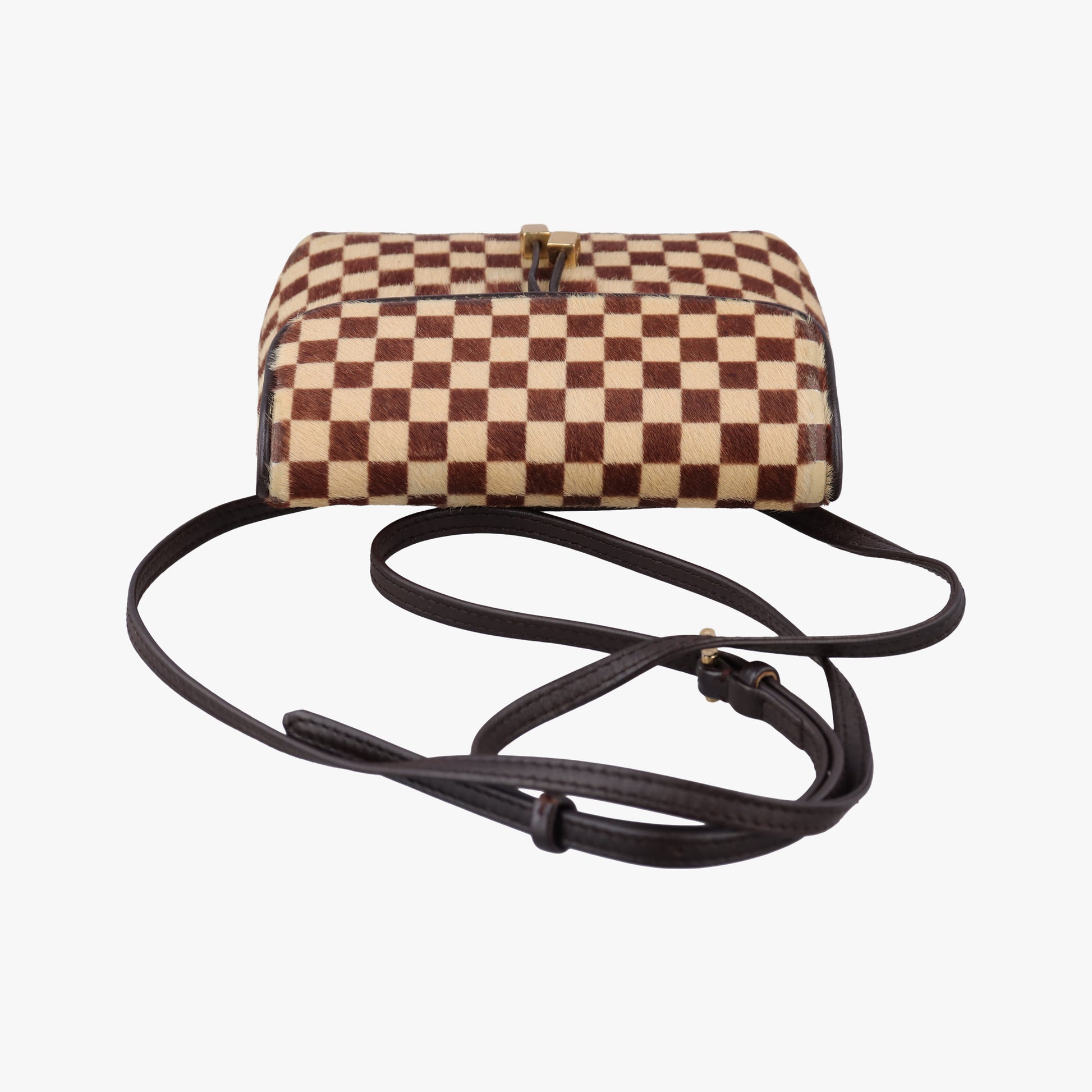 Gazelle  Brown Damier Sauvage Pony Hair M92130 CE0057ガゼル ブラウン / エベヌ ダミエ ソバージュハラコ M92130 CE0057