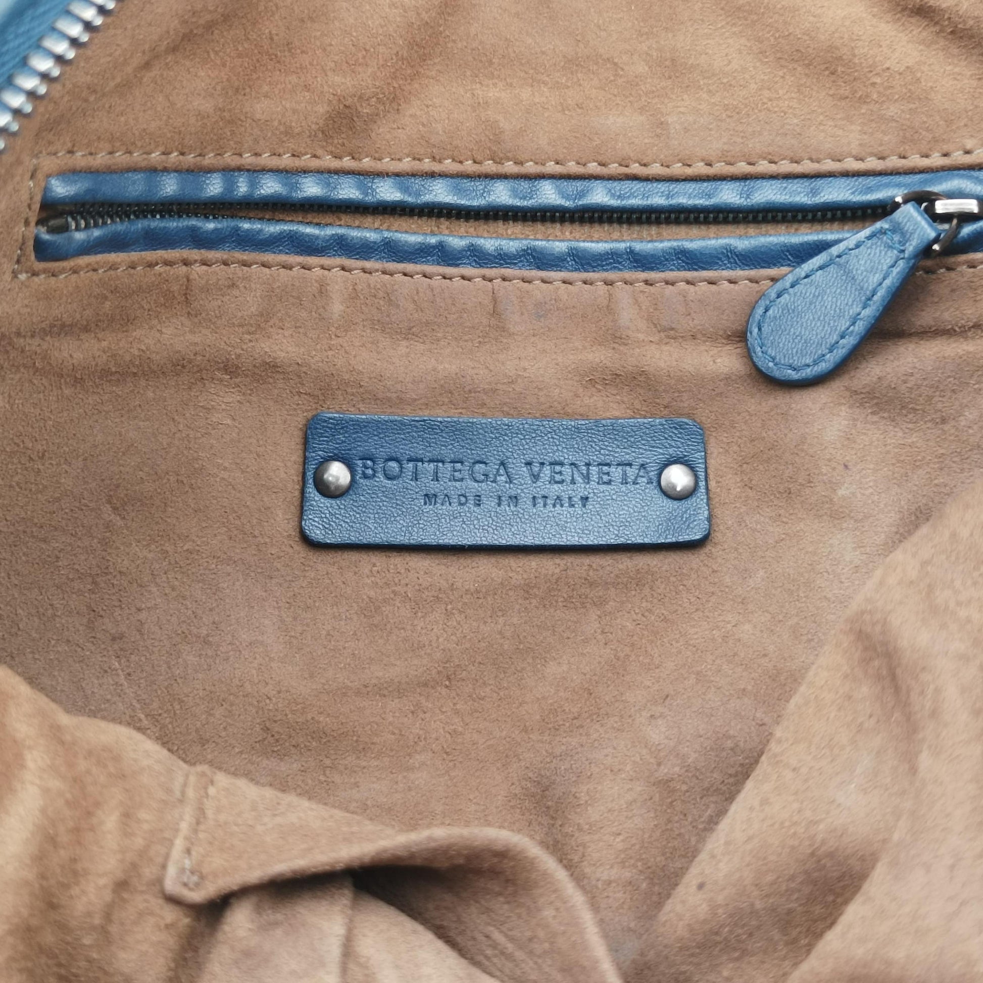 NODINI Intrecciato Blue lambskin B06148949Bノディーニ イントレチャート ブルー ラムスキン B06148949B