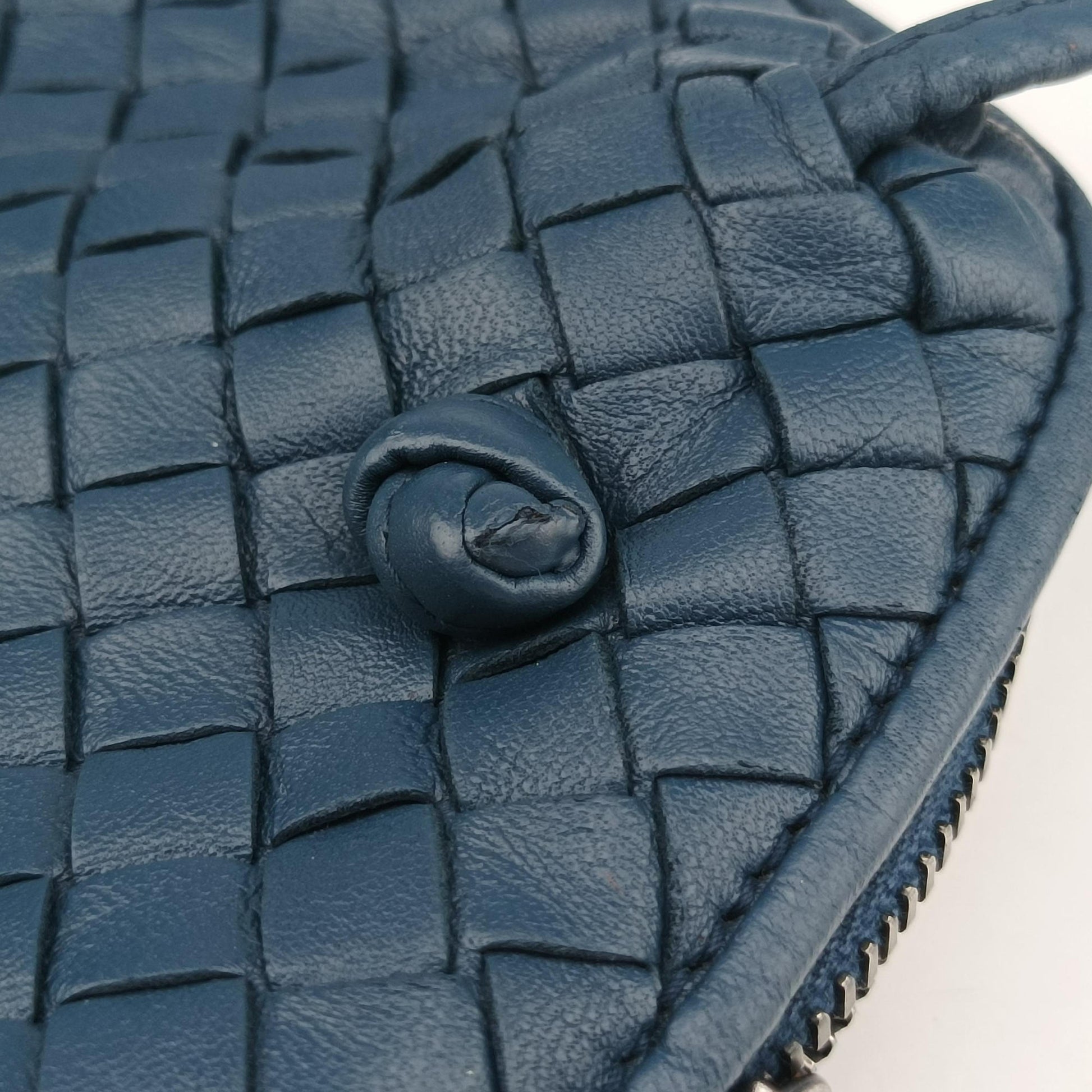 NODINI Intrecciato Blue lambskin B06148949Bノディーニ イントレチャート ブルー ラムスキン B06148949B