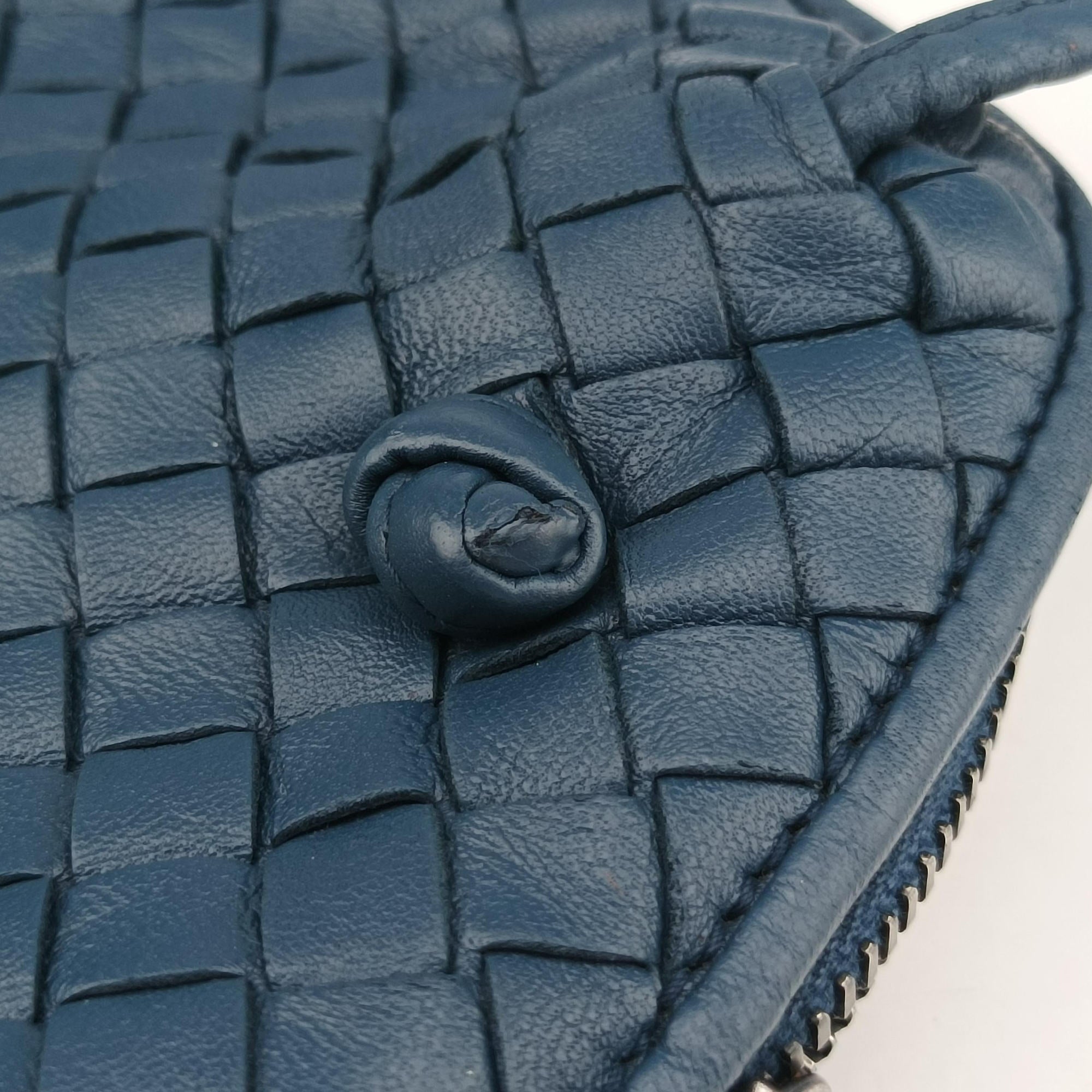 NODINI Intrecciato Blue lambskin B06148949Bノディーニ イントレチャート ブルー ラムスキン B06148949B