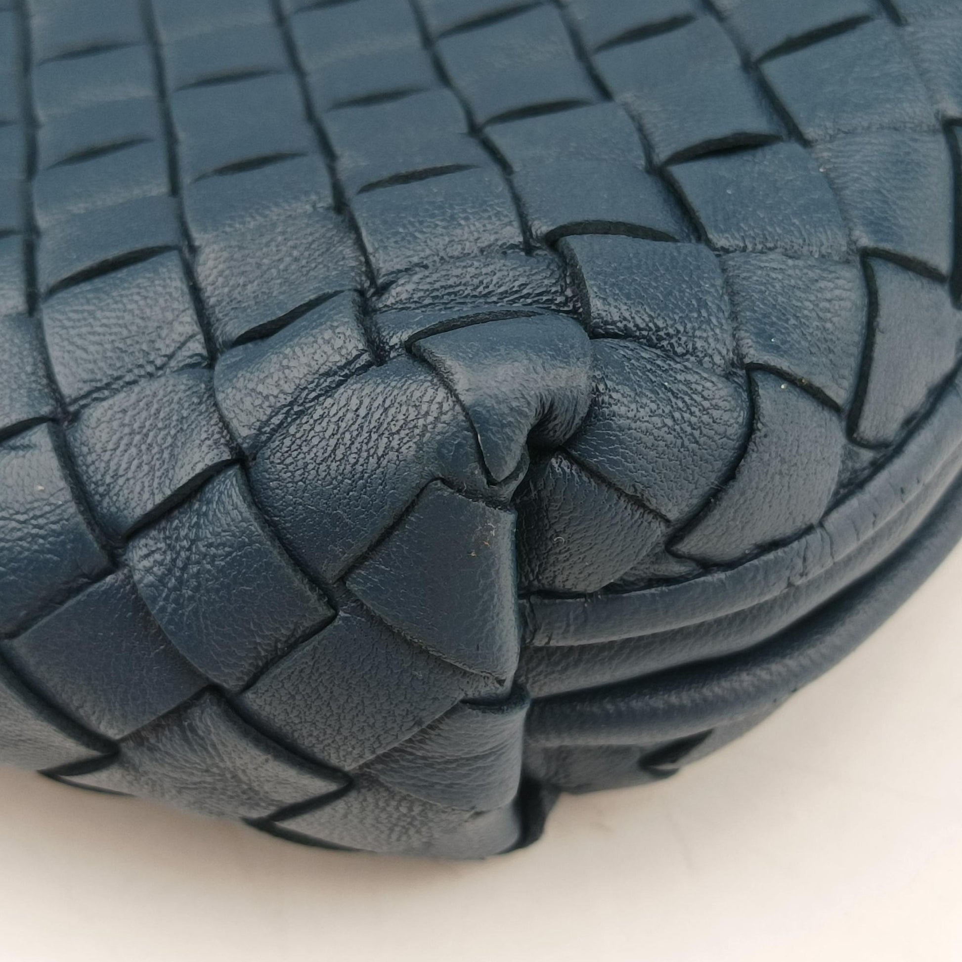 NODINI Intrecciato Blue lambskin B06148949Bノディーニ イントレチャート ブルー ラムスキン B06148949B