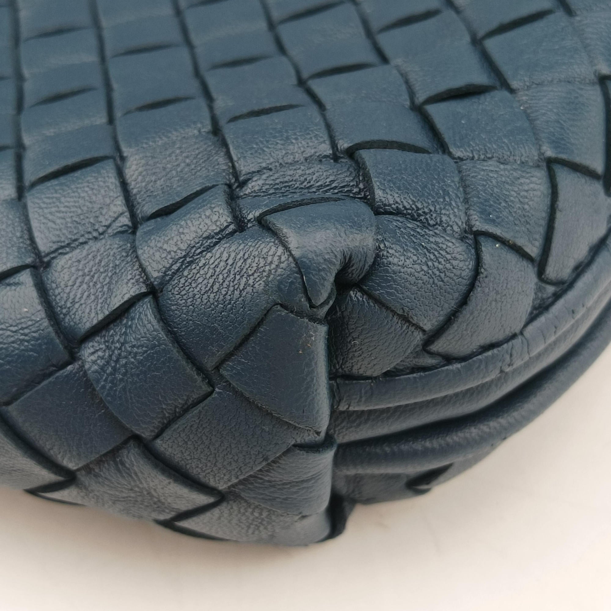 NODINI Intrecciato Blue lambskin B06148949Bノディーニ イントレチャート ブルー ラムスキン B06148949B
