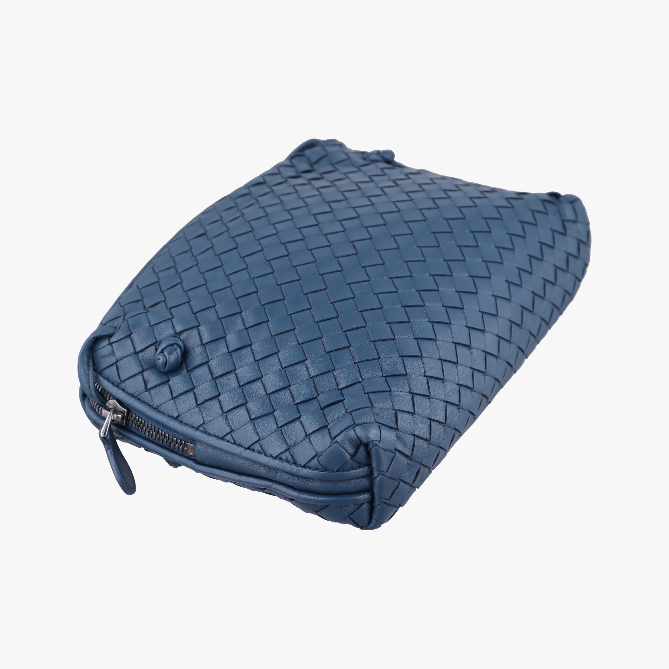 NODINI Intrecciato Blue lambskin B06148949Bノディーニ イントレチャート ブルー ラムスキン B06148949B