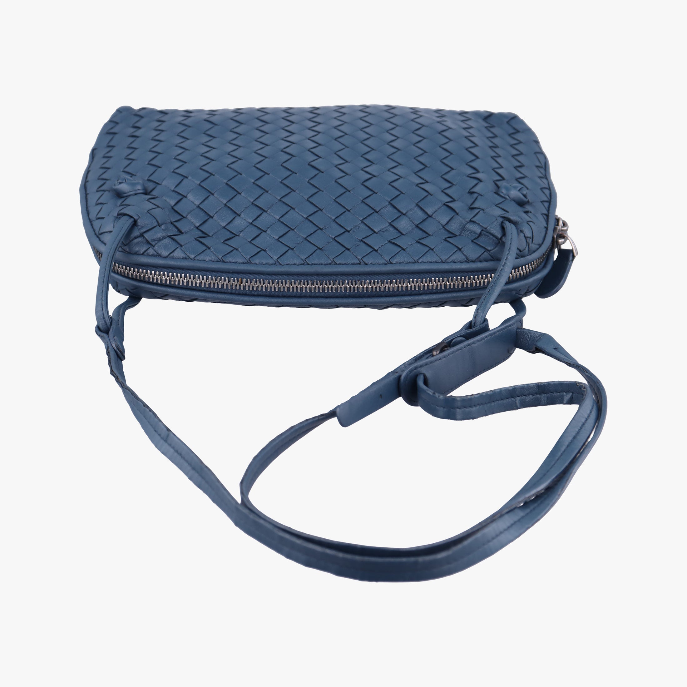 NODINI Intrecciato Blue lambskin B06148949Bノディーニ イントレチャート ブルー ラムスキン B06148949B