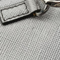 Triangle logo Silver Saffiano Leather 1DH030 85トライアングルロゴ シルバー サフィアーノレザー 1DH030 85