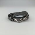 Triangle logo Silver Saffiano Leather 1DH030 85トライアングルロゴ シルバー サフィアーノレザー 1DH030 85