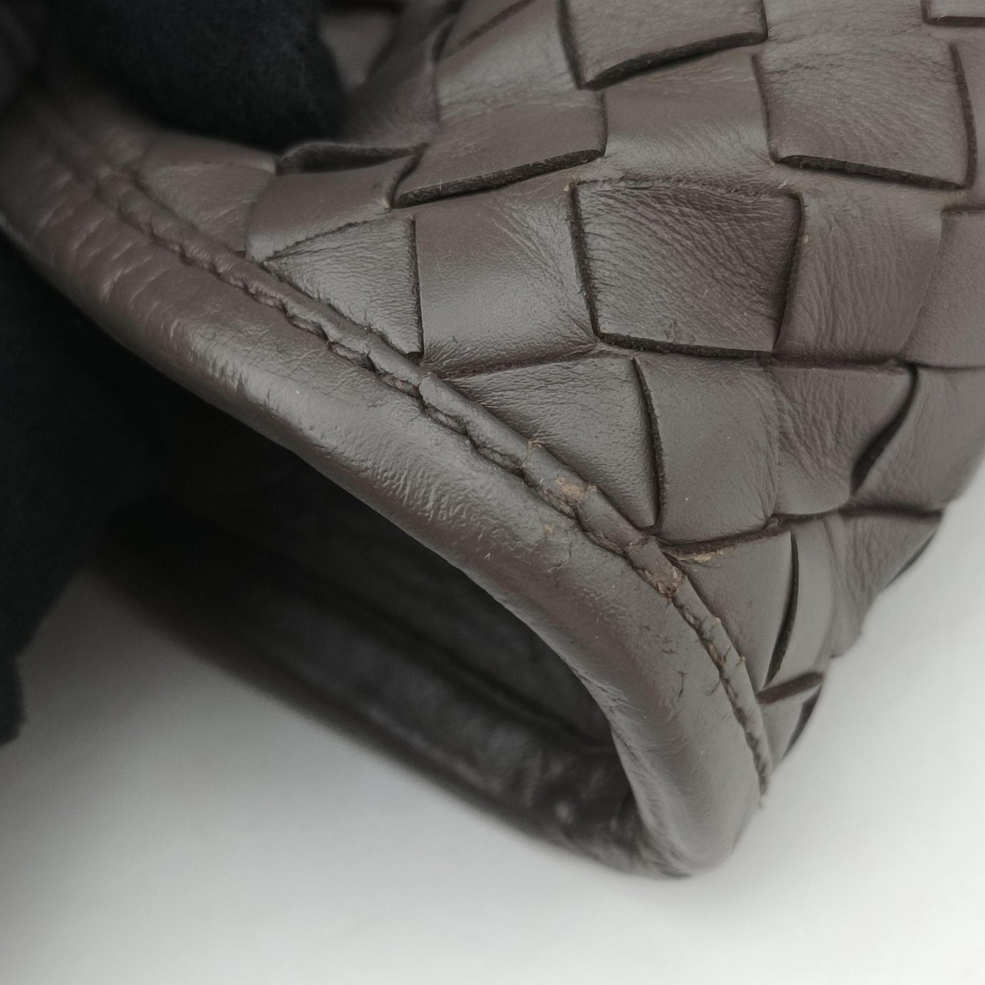 Intrecciato Brown lambskin B00028619Zイントレチャート ブラウン ラムスキン B00028619Z