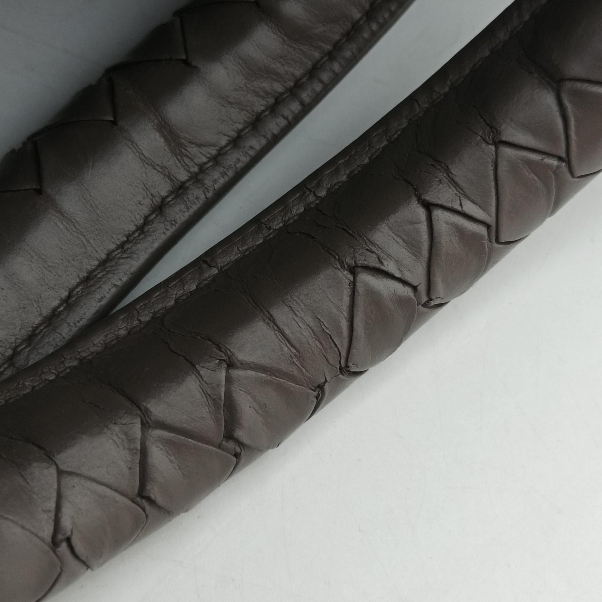 Intrecciato Brown lambskin B00028619Zイントレチャート ブラウン ラムスキン B00028619Z