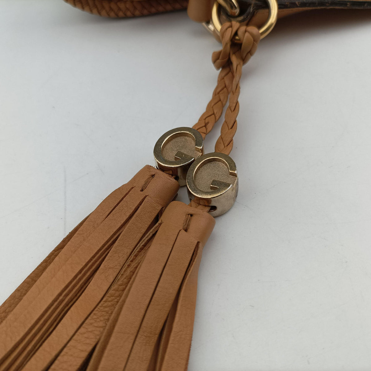 Pre-owned Gucci Marrakech Messenger Brown canvasxLeather 257024 shoulderbag | stylenewstar