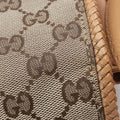 Pre-owned Gucci Marrakech Messenger Brown canvasxLeather 257024 shoulderbag | stylenewstar