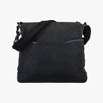 Flora Black Leather×Canvas 145857 E010120725フローラ ブラック レザー×キャンバス 145857 E010120725