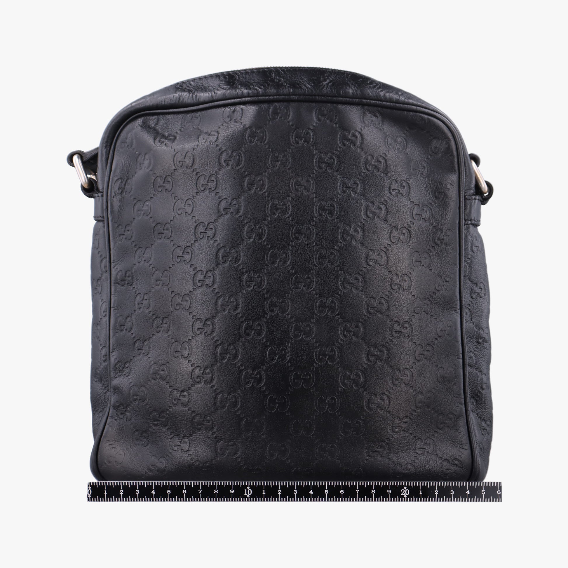 GG Imprime Messenger Black Leather 201448 F011091114GGインプリメ メッセンジャー ブラック レザー 201448 F011091114