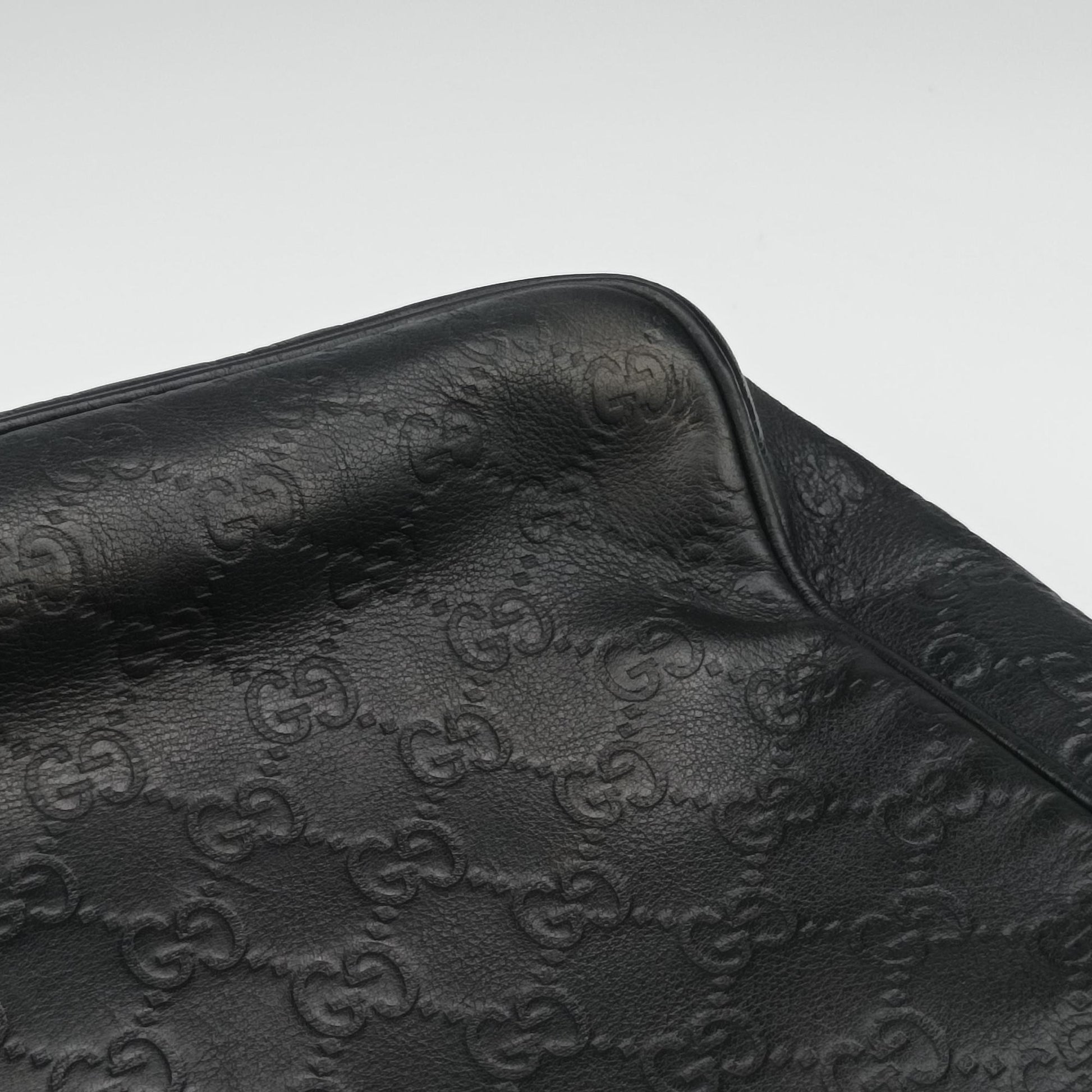 GG Imprime Messenger Black Leather 201448 F011091114GGインプリメ メッセンジャー ブラック レザー 201448 F011091114