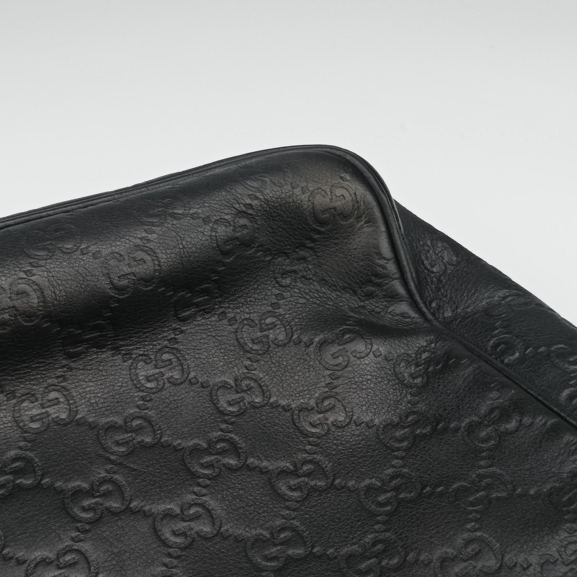 GG Imprime Messenger Black Leather 201448 F011091114GGインプリメ メッセンジャー ブラック レザー 201448 F011091114